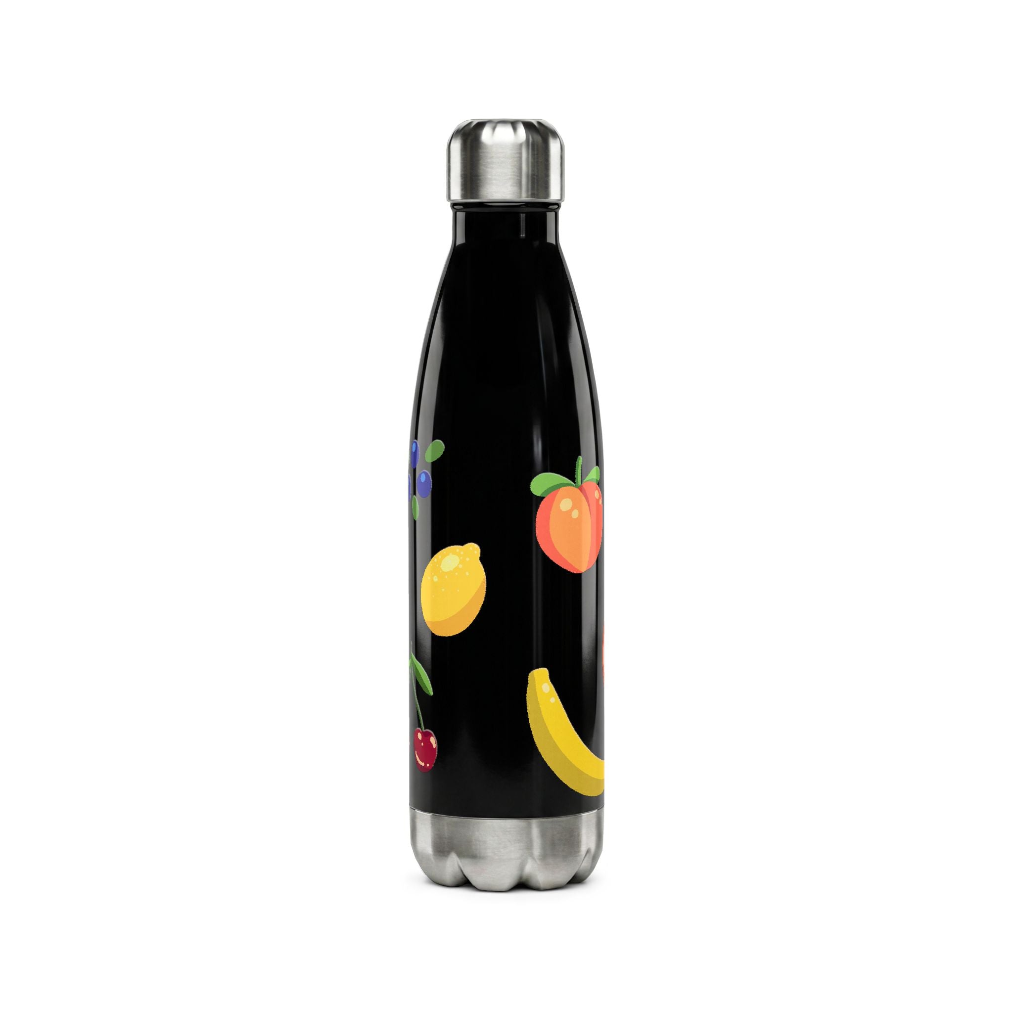 Fruit Pattern Stainless Steel Water Bottle — 17oz Tropical Fruit Design