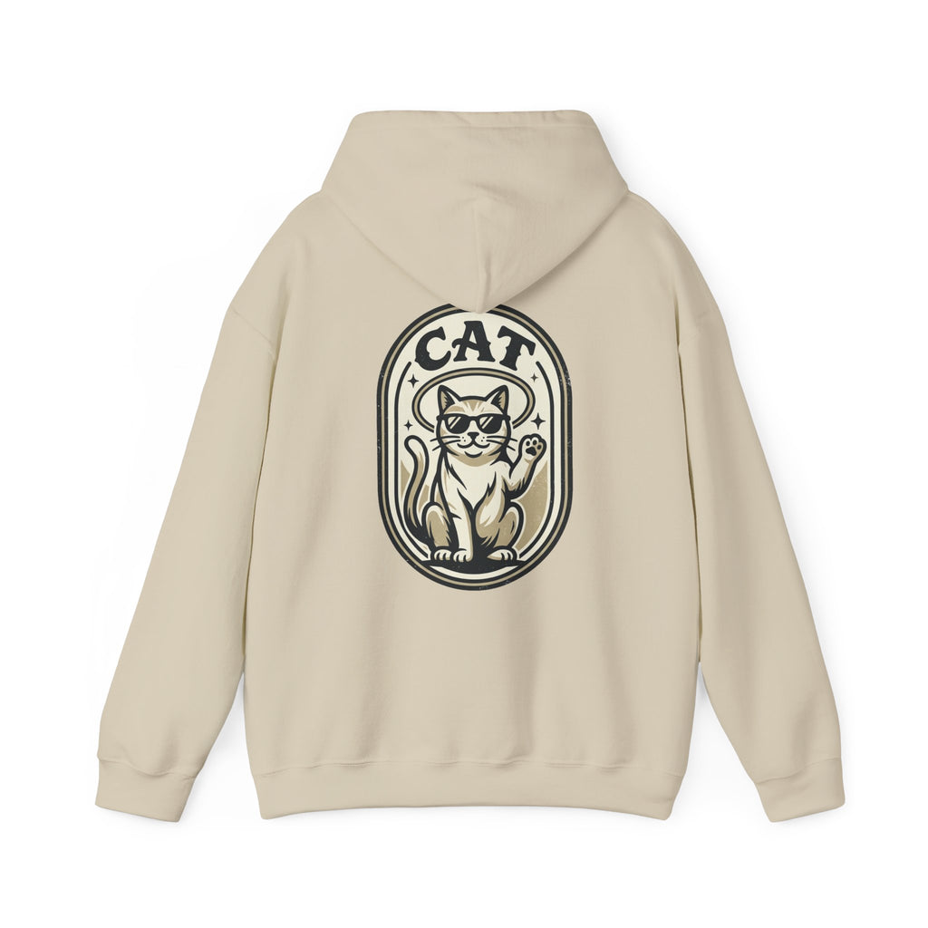 Cat Lucky Paw Hoodie — Retro Cool Cat Graphic Sweatshirt