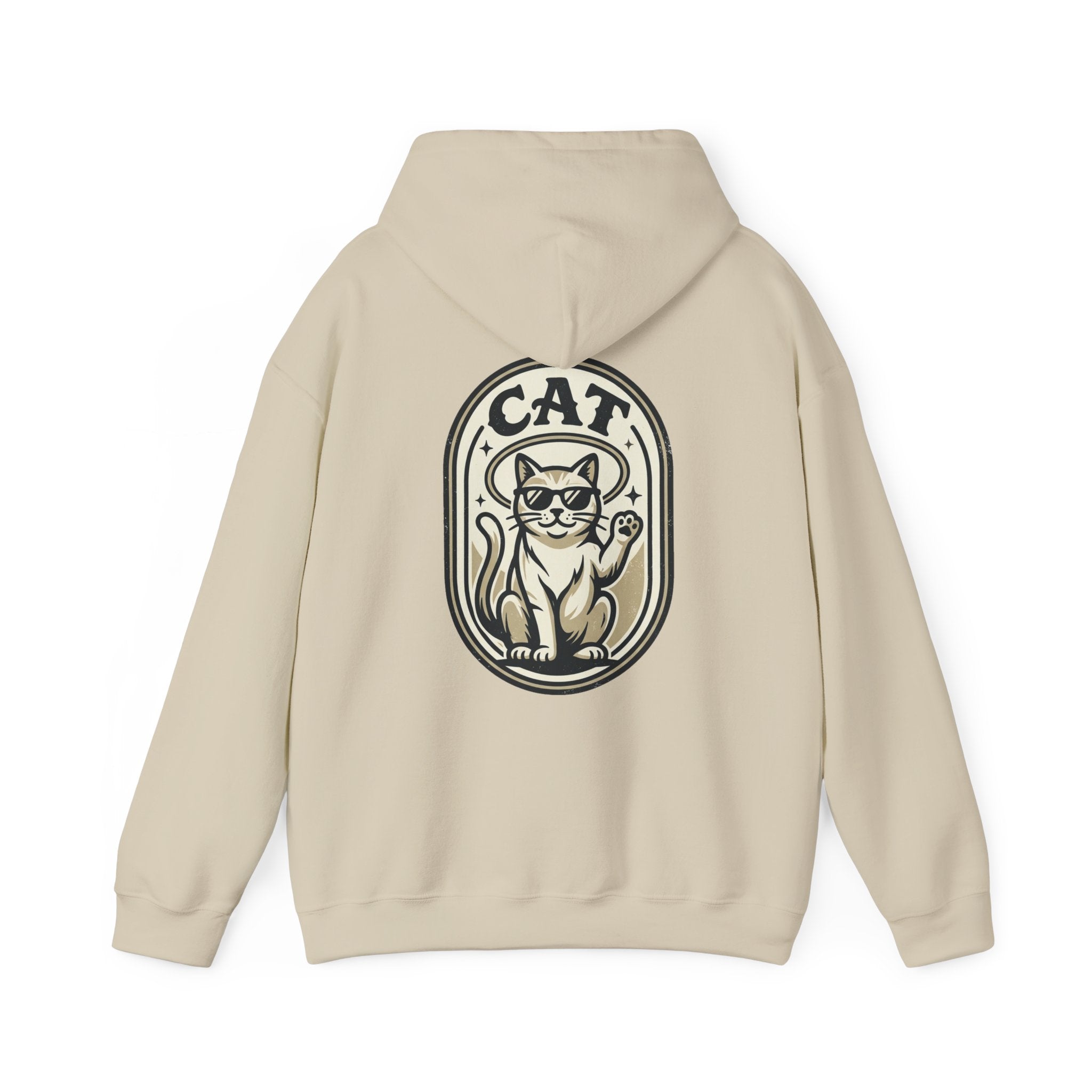 Cat Lucky Paw Hoodie — Retro Cool Cat Graphic Sweatshirt