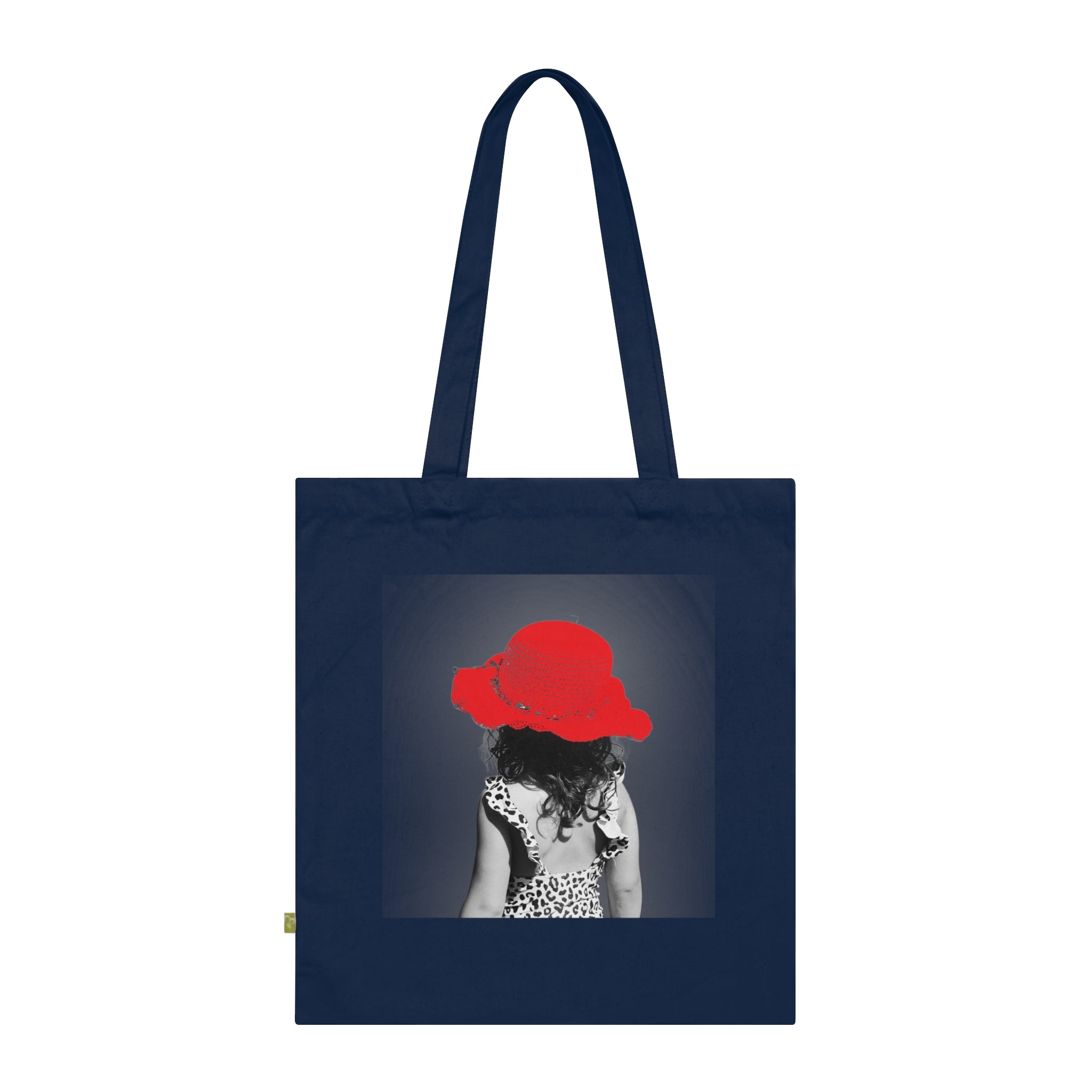 Red Hat Girl Photo Tote — Organic Cotton Beach & Market Bag