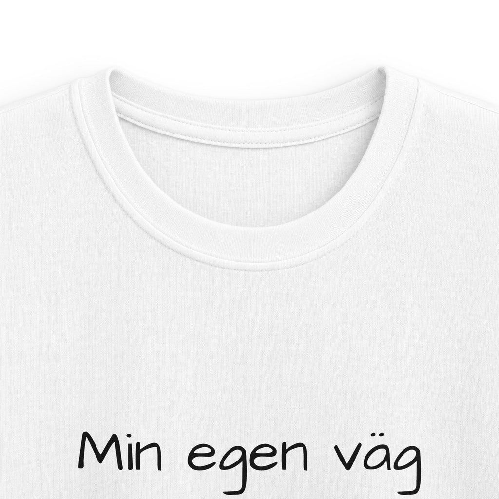 Kids T-Shirt - "Min egen väg" Minimalist Swedish Graphic Tee for Kids