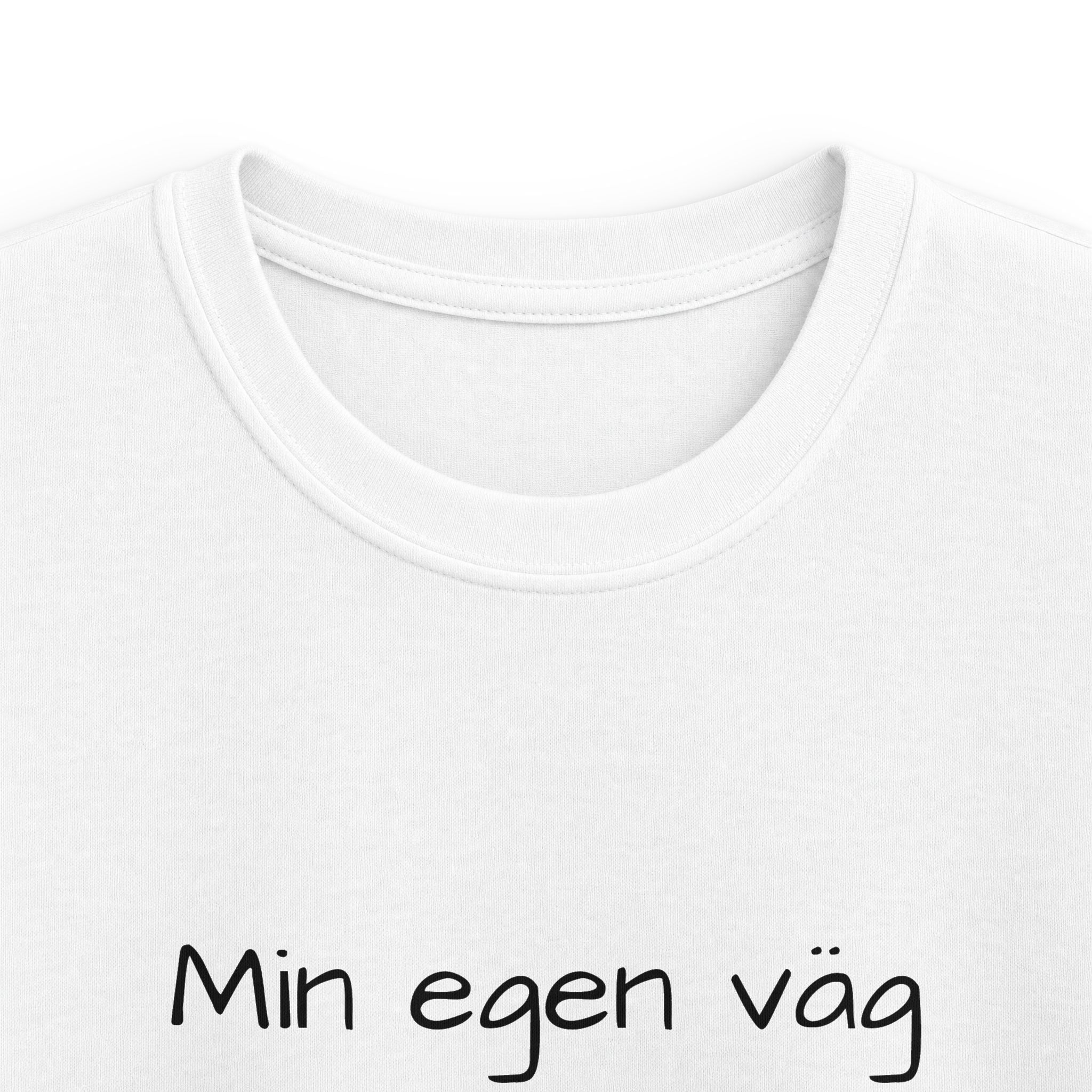 Kids T-Shirt - "Min egen väg" Minimalist Swedish Graphic Tee for Kids