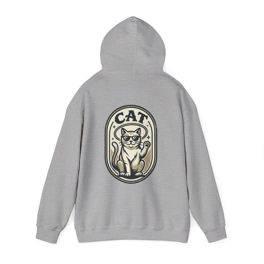 Cat Lucky Paw Hoodie — Retro Cool Cat Graphic Sweatshirt