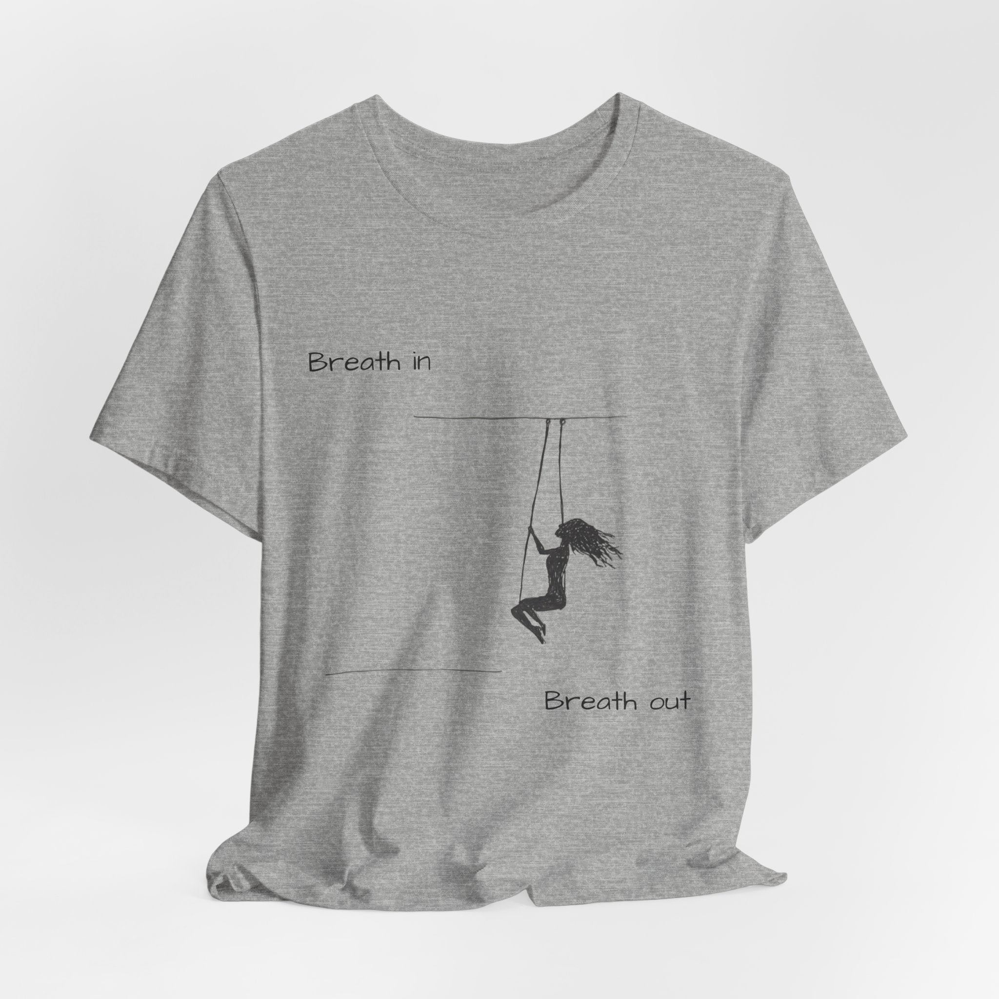 Breath In Breath Out climber tee | Climbing silhouette shirt