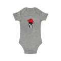 Red Hat Baby Bodysuit — Cute Minimalist Infant One-Piece with Red Hat Graphic