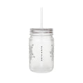 Medusa Mason Jar Tumbler — Frosted Glass Mason Jar with Straw