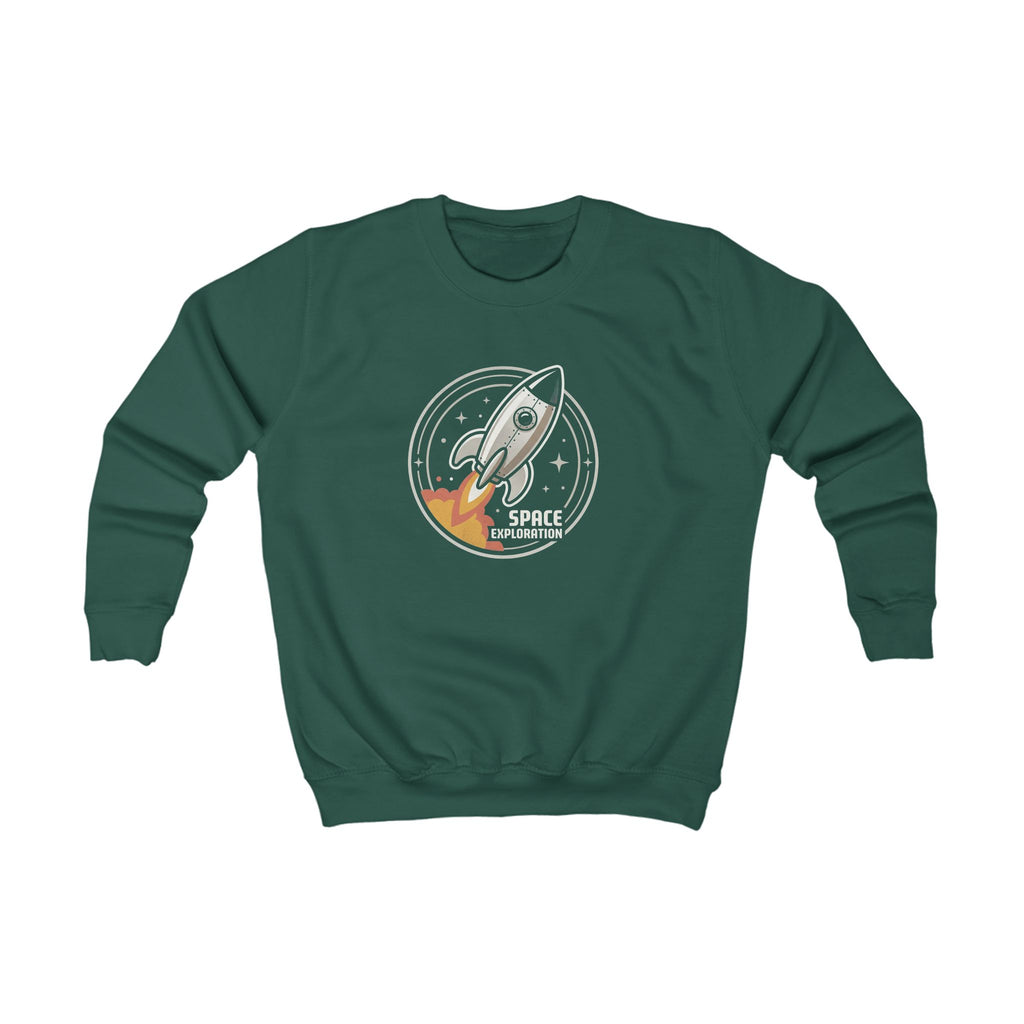 Kids Sweatshirt - Retro Rocket "Space Explorer" Graphic