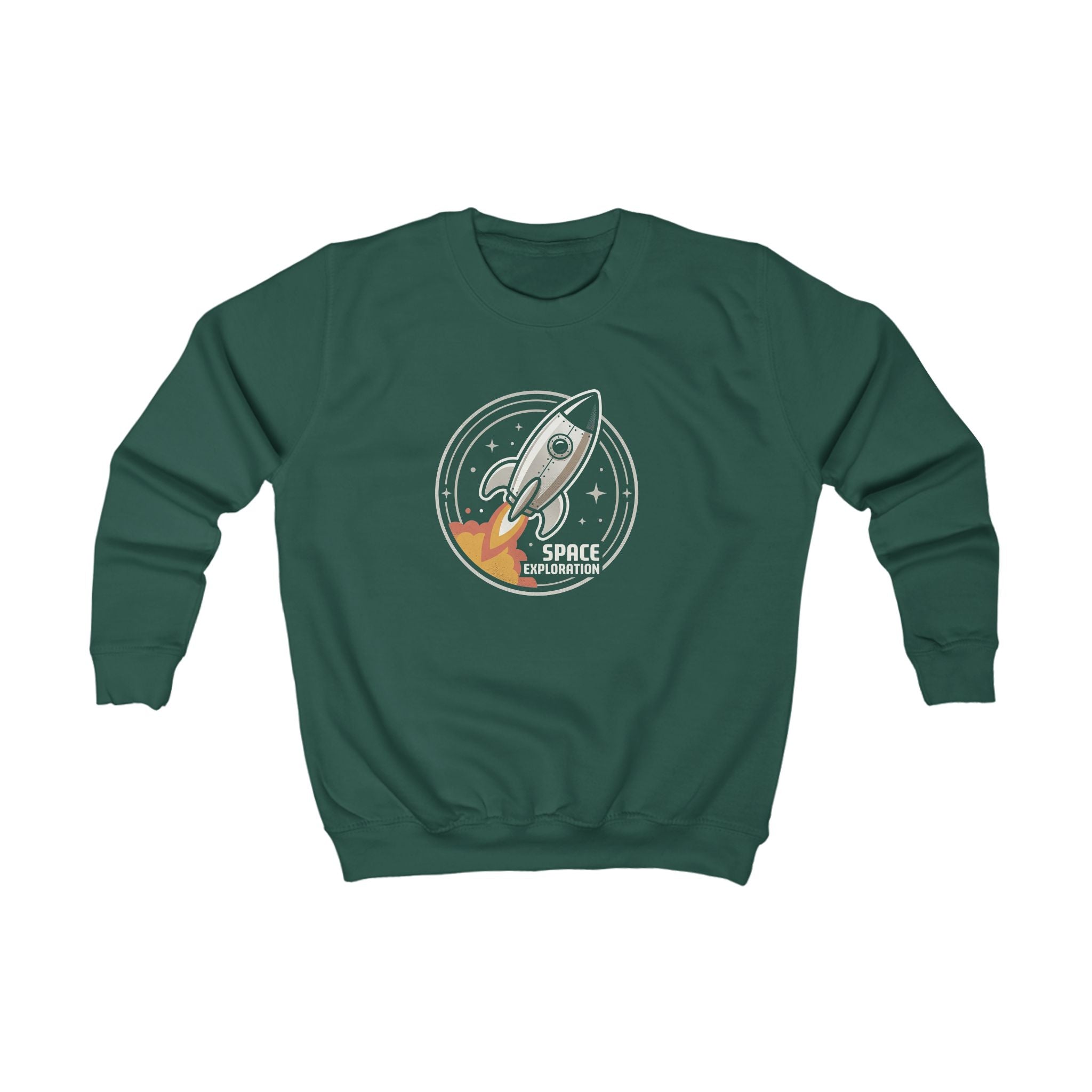 Kids Sweatshirt - Retro Rocket "Space Explorer" Graphic