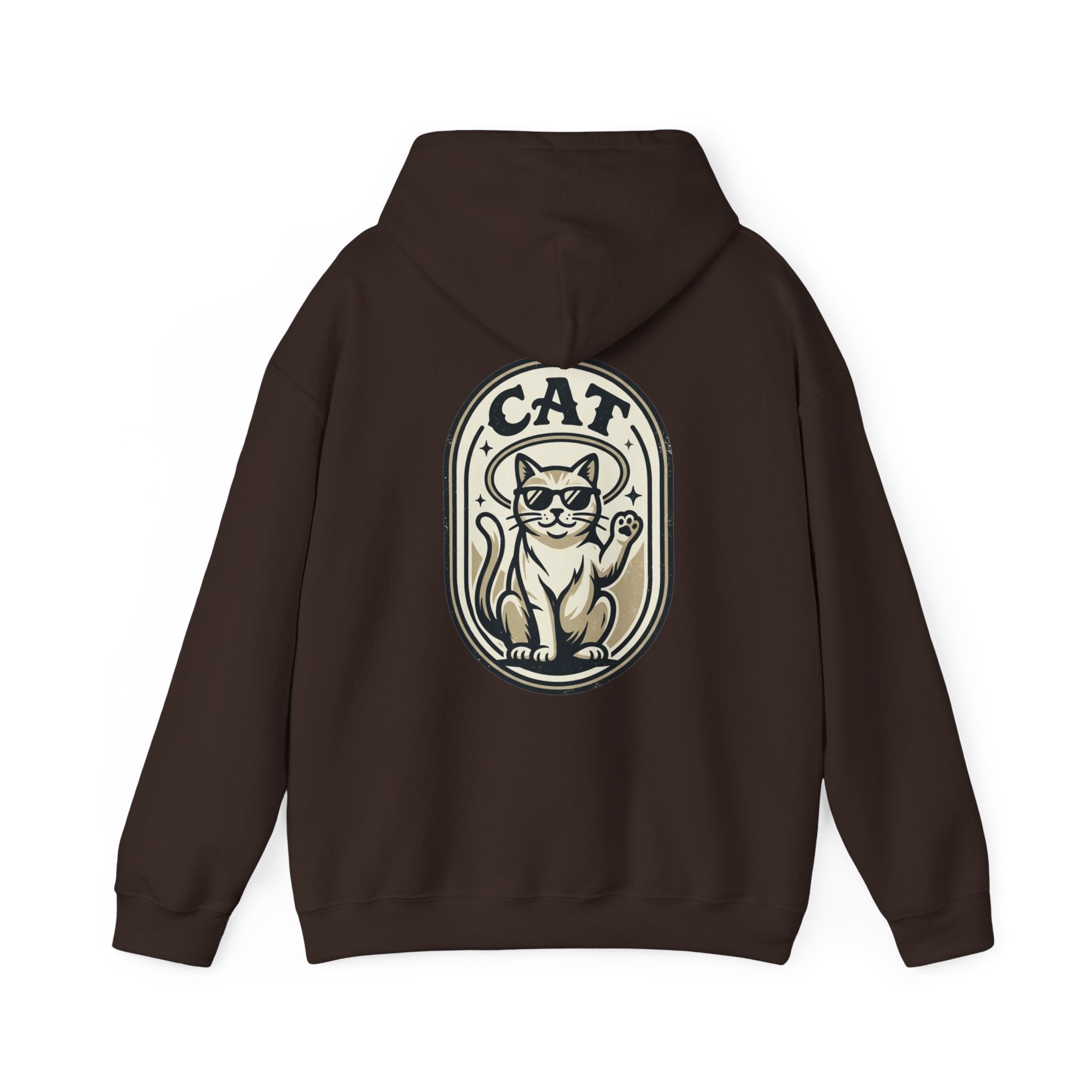 Cat Lucky Paw Hoodie — Retro Cool Cat Graphic Sweatshirt