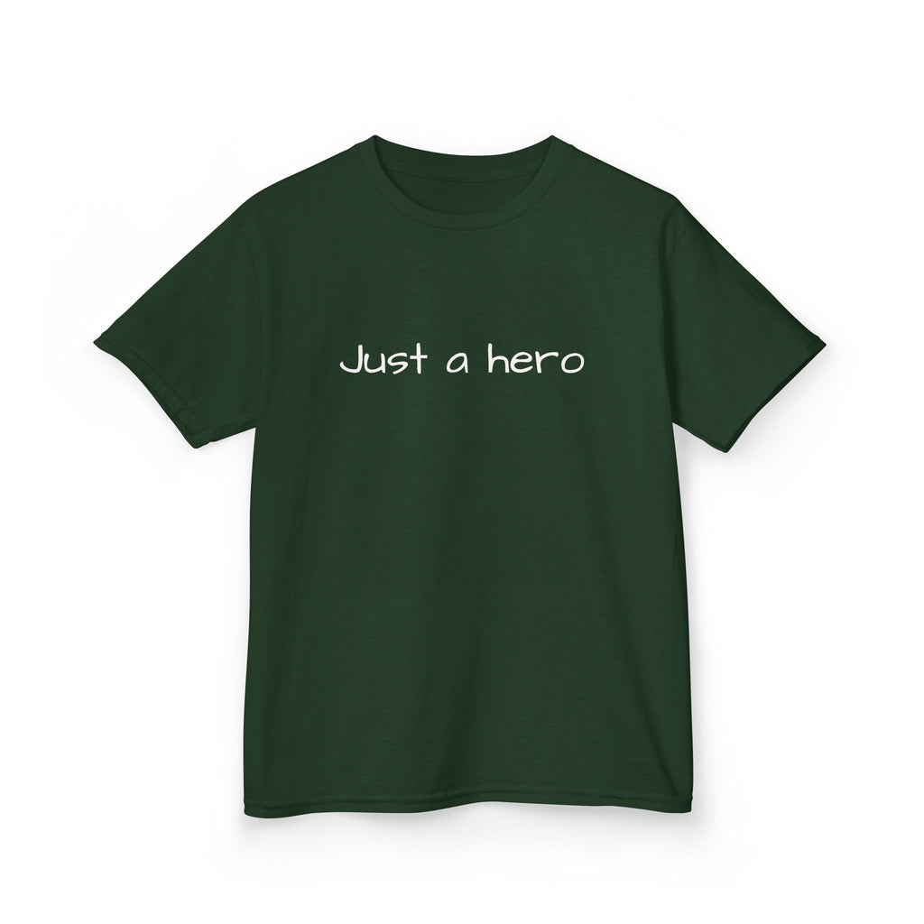 Kids T-Shirt — "Just a hero" Minimalist Children’s Tee, Cute Inspirational Shirt for Boys & Girls, Gift for Kids