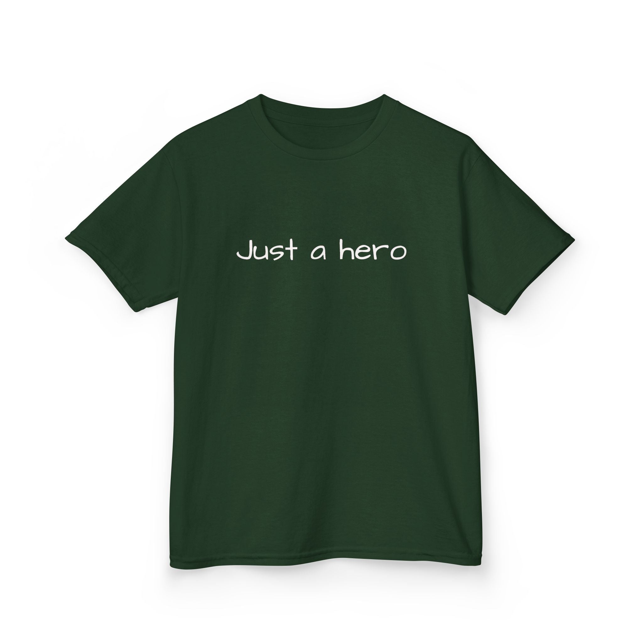 Kids T-Shirt — "Just a hero" Minimalist Children’s Tee, Cute Inspirational Shirt for Boys & Girls, Gift for Kids