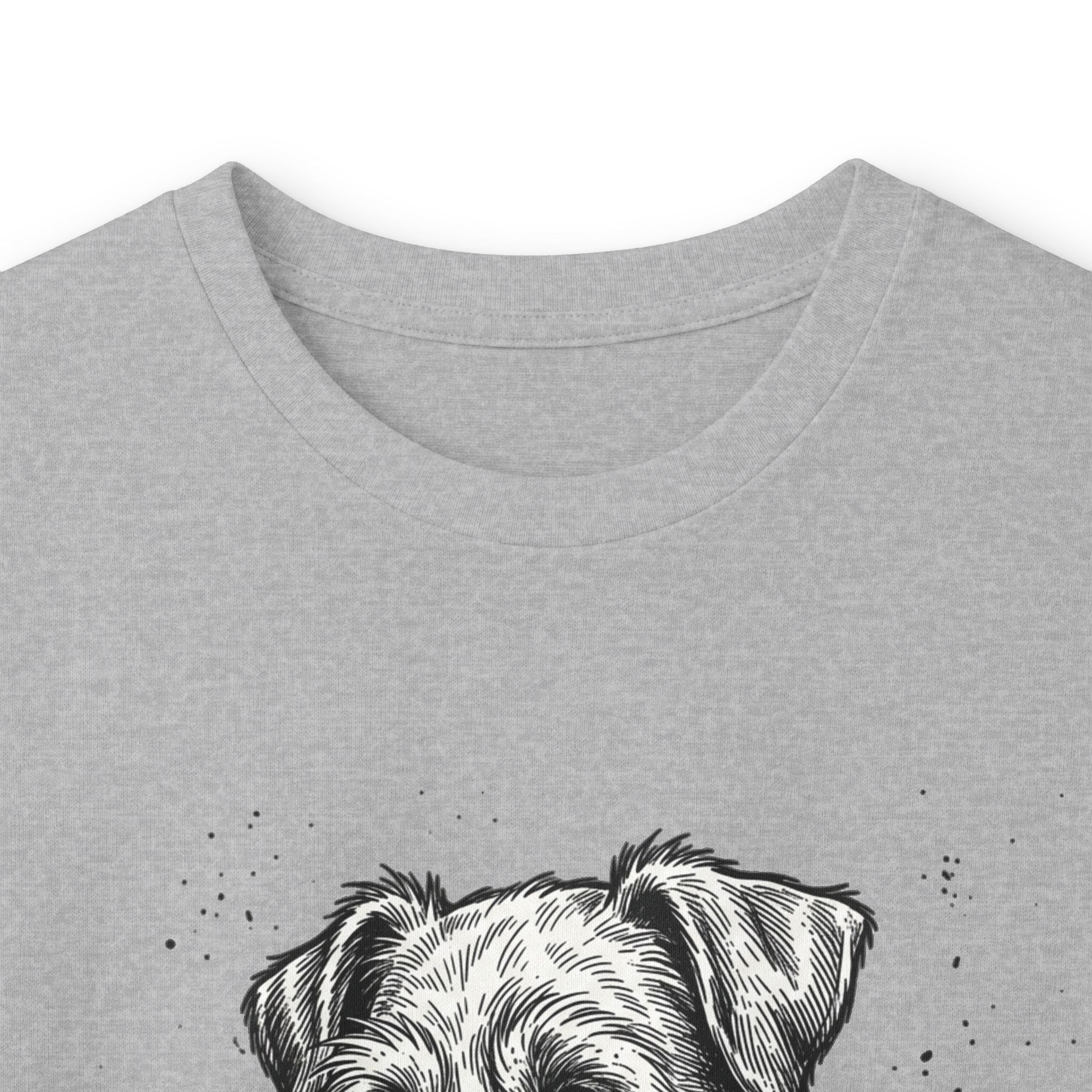 Long Sleeve Tee — "Dog's Life" Jack Russell & Whiskey Graphic