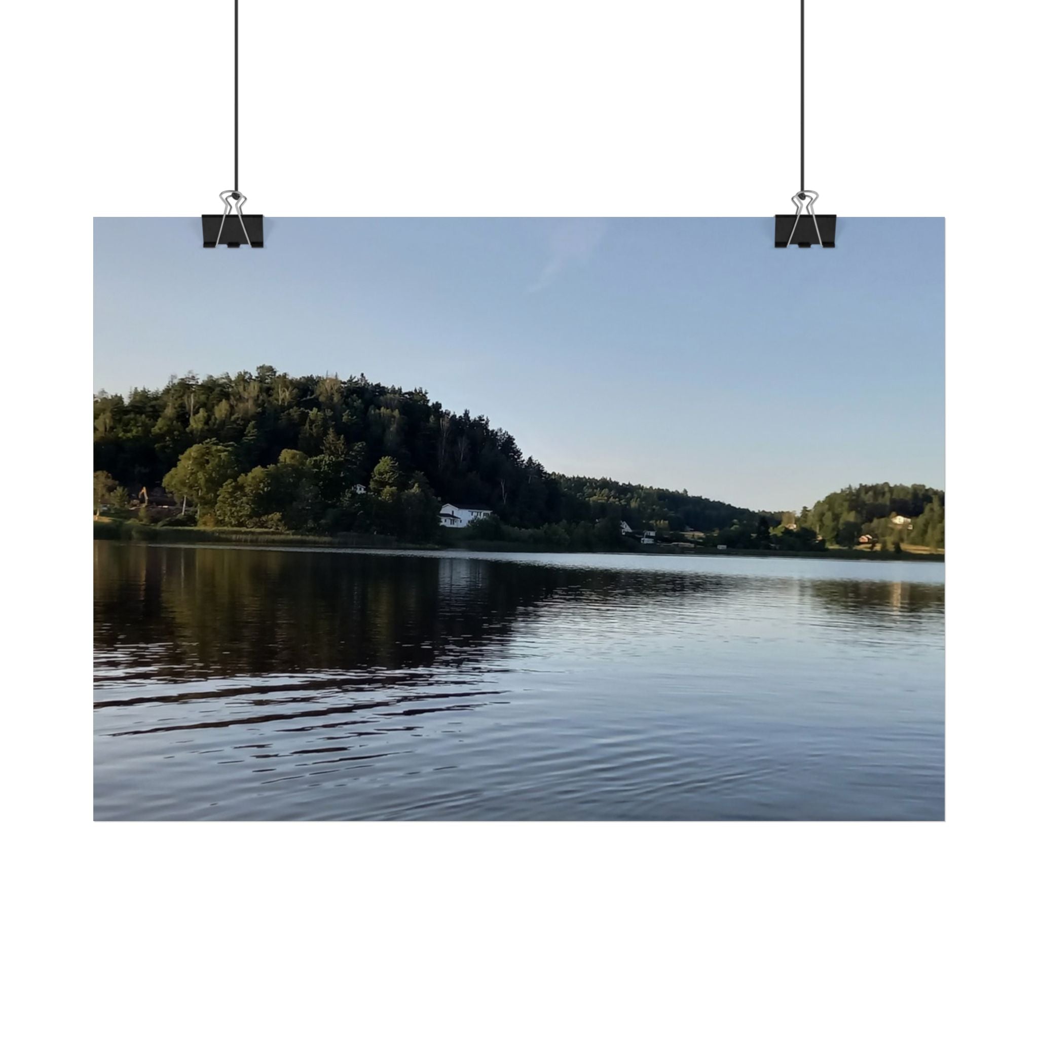 Lakeside Calm Poster — Tranquil Dock & Reflective Water Wall Art