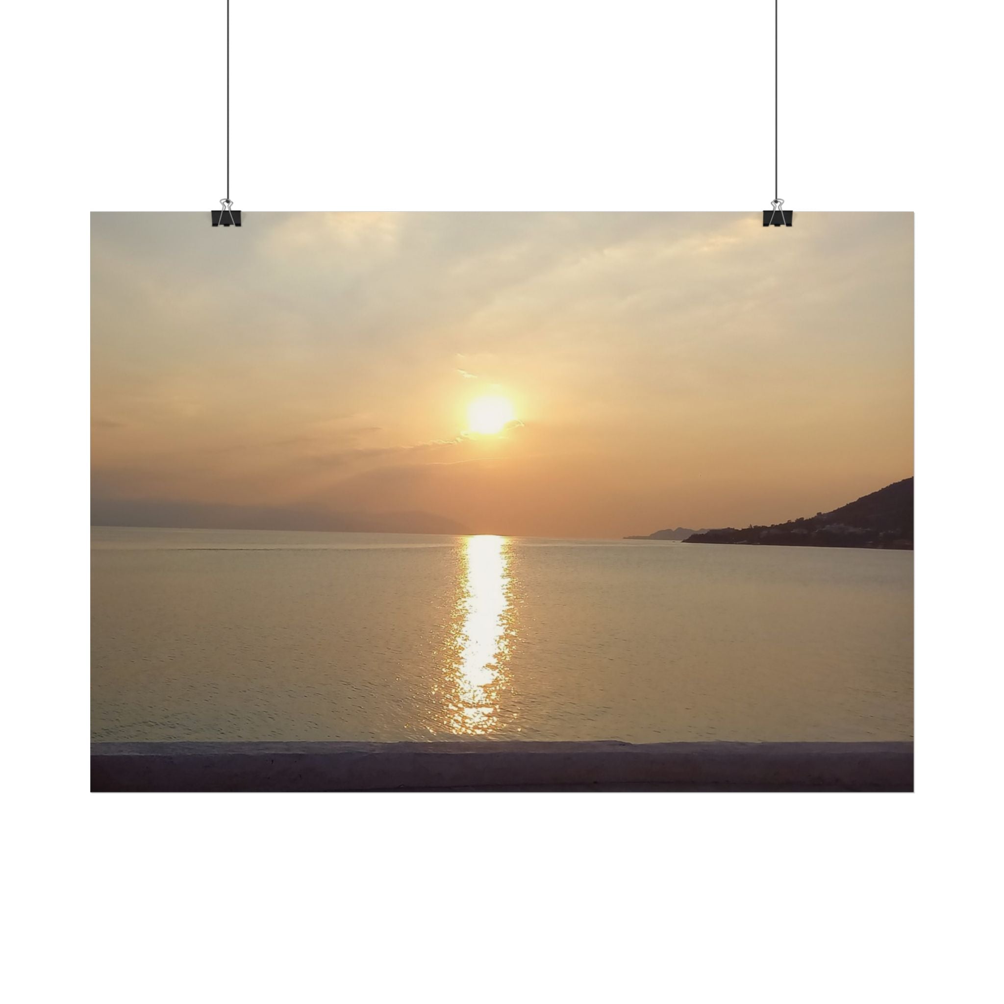 Sunset Seascape Poster — Tranquil Beach Wall Art
