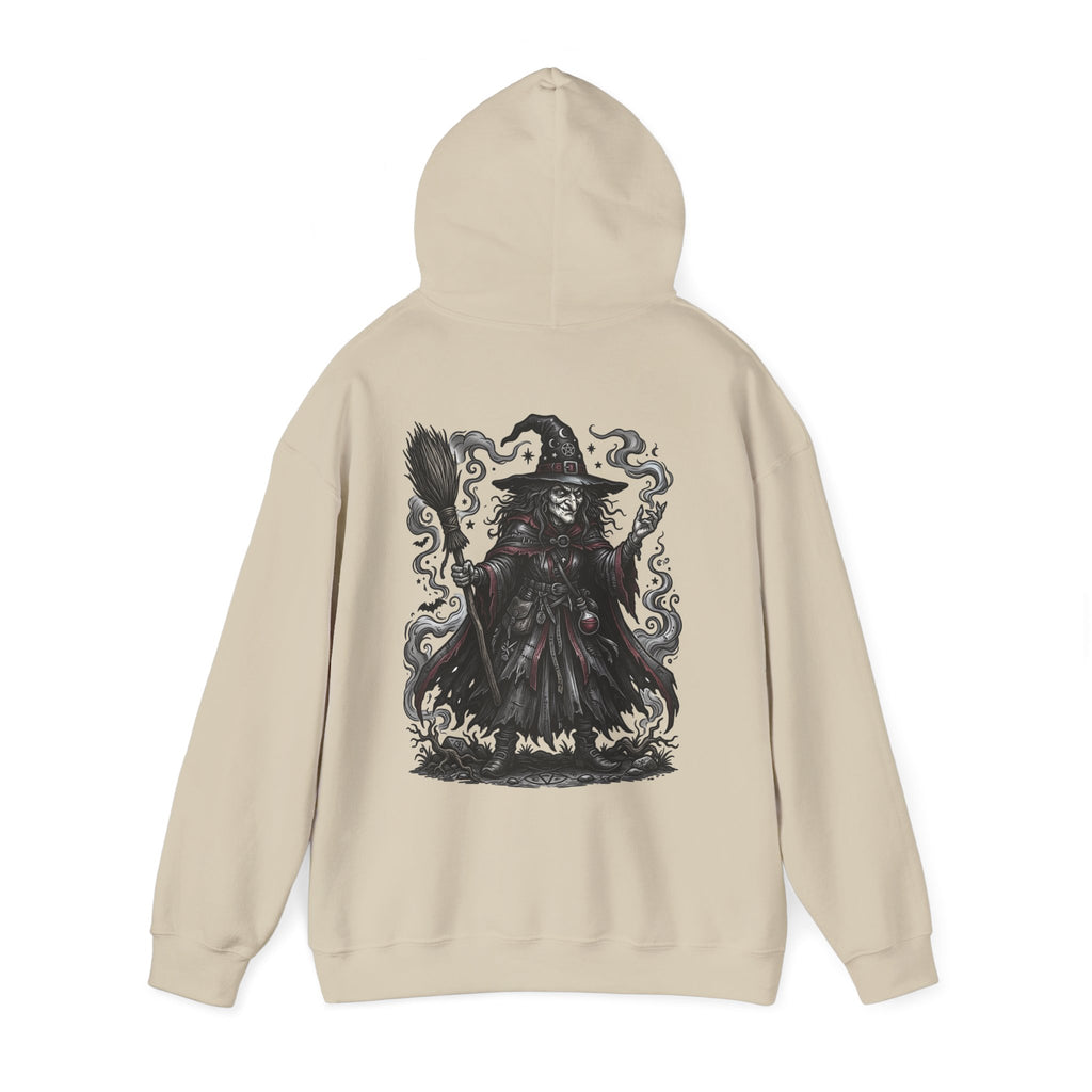 Witch Hunter Hoodie — Dark Fantasy Grim Reaper Back Graphic