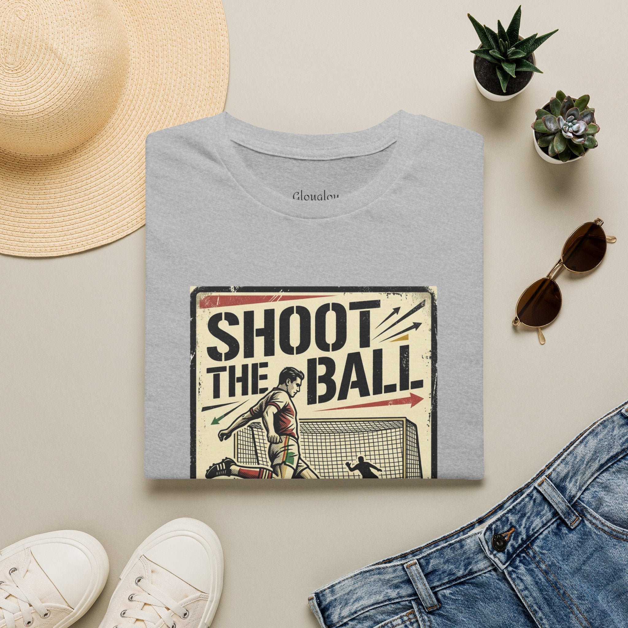 Shoot The Ball Soccer T-Shirt — 'Make The Goal' Vintage Football Tee