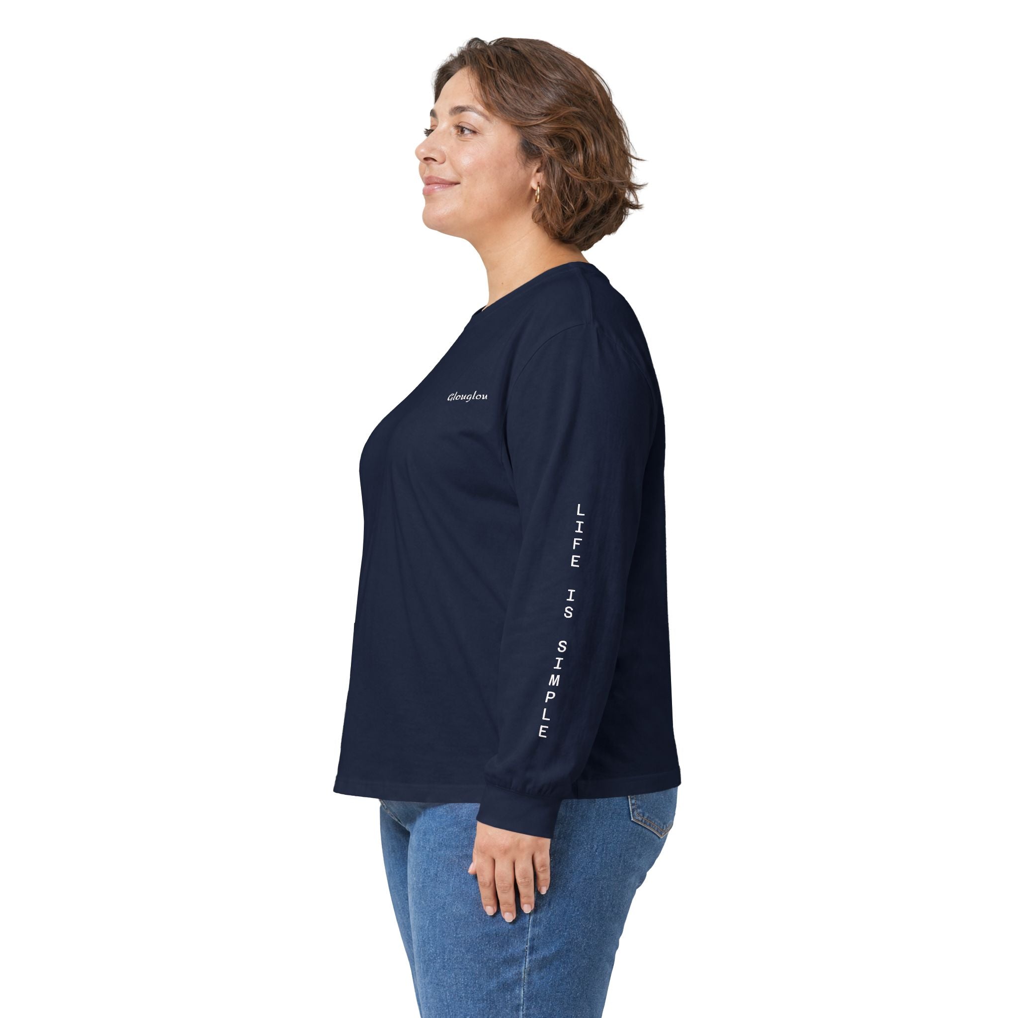 Long Sleeve Tee — Minimal Script Logo Sleeve Shirt