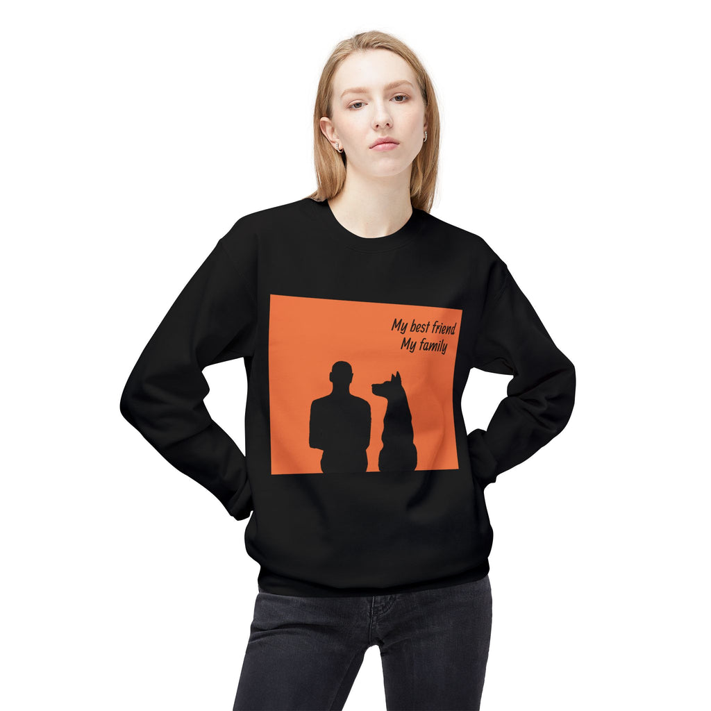 Silhouette Crewneck Sweatshirt — Man & Dog Orange Panel