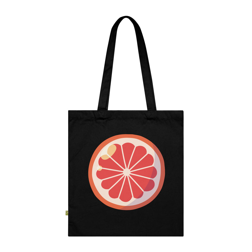 Tote Bag — Bright Pink Grapefruit Slice Organic Cotton Tote
