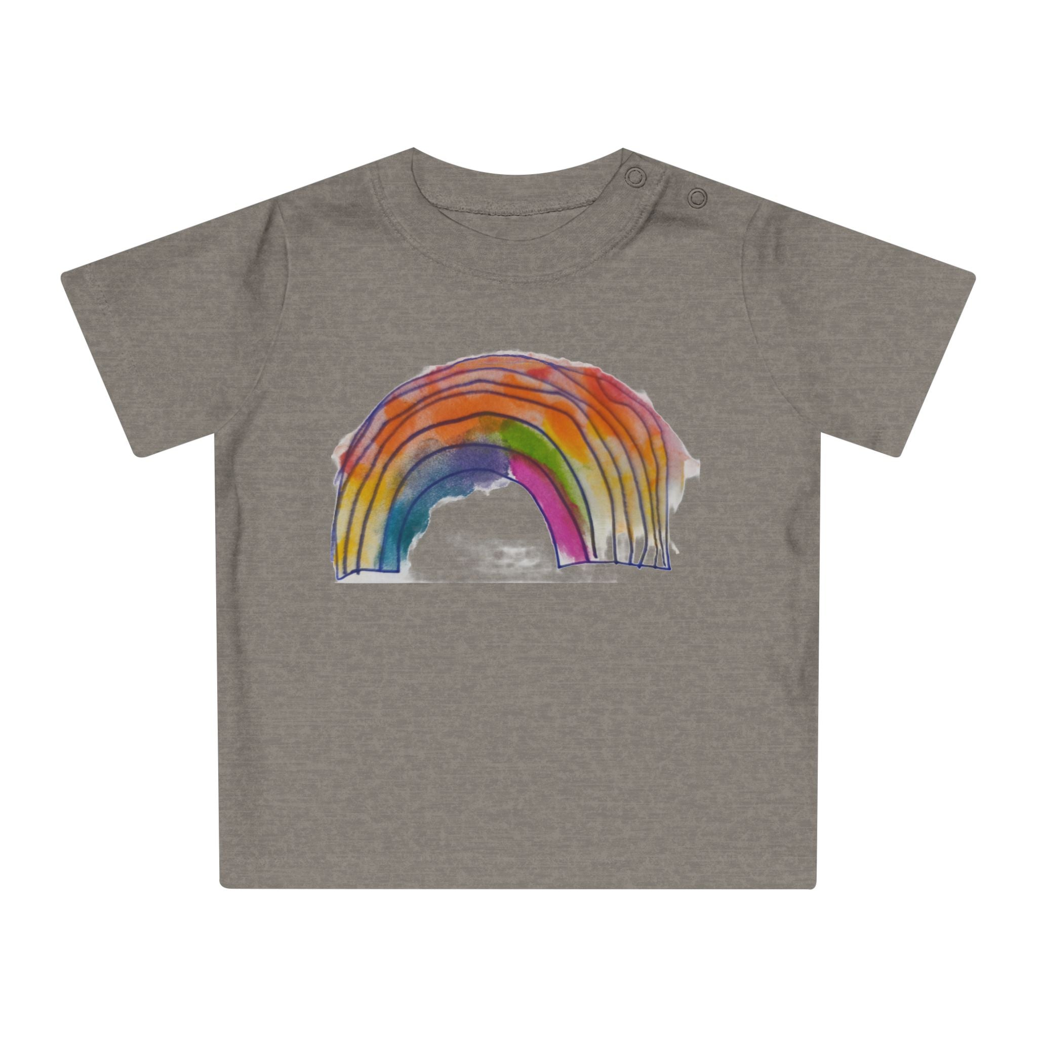 Baby T-Shirt — Hand-Drawn Watercolor Rainbow Toddler Tee