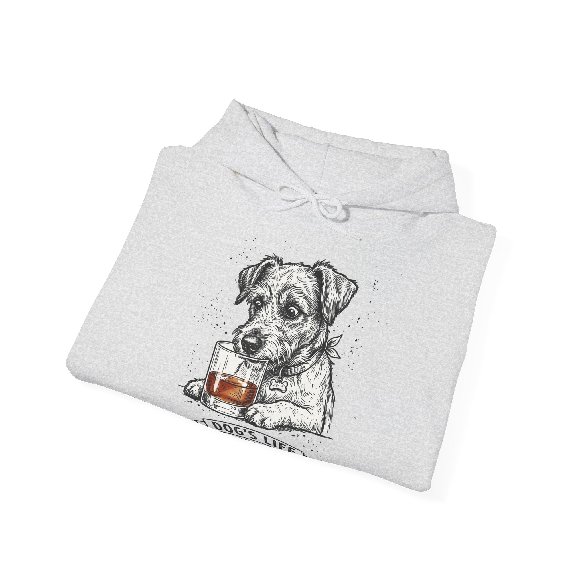 Dog’s Life Hoodie – Jack Russell with Whiskey Illustration