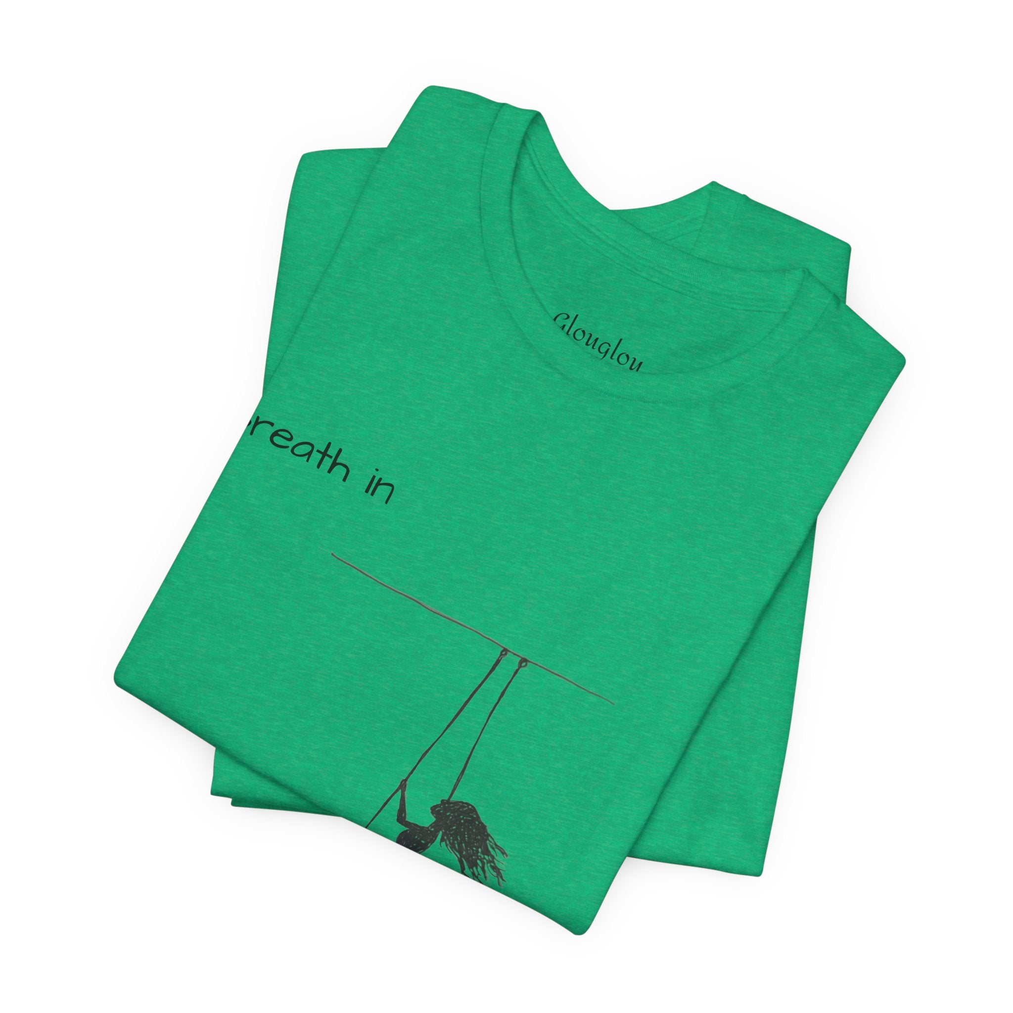 Breath In Breath Out climber tee | Climbing silhouette shirt