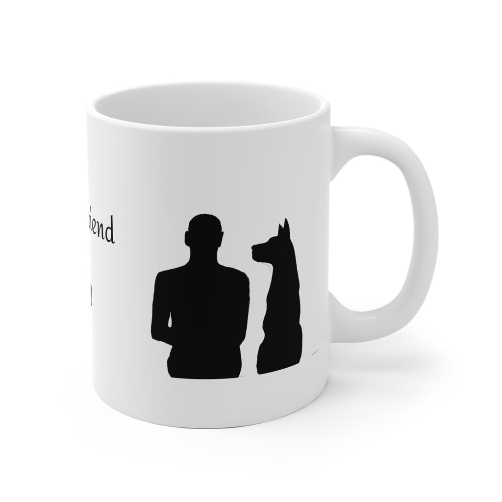 Dog Lover Ceramic Mug — "My Best Friend, My Family" Silhouette Gift