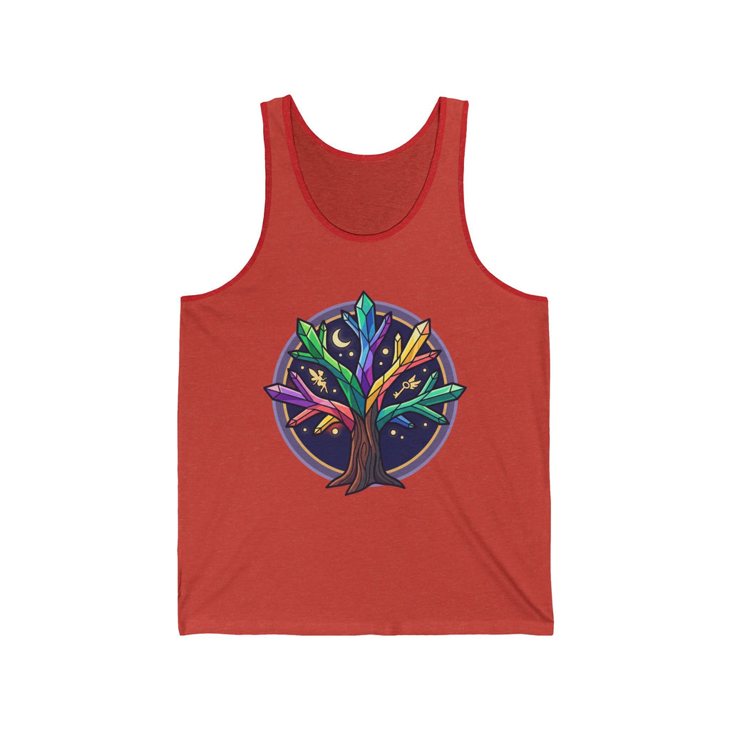 Crystal Tree Tank Top — Colorful Mystical Tree Graphic Tank