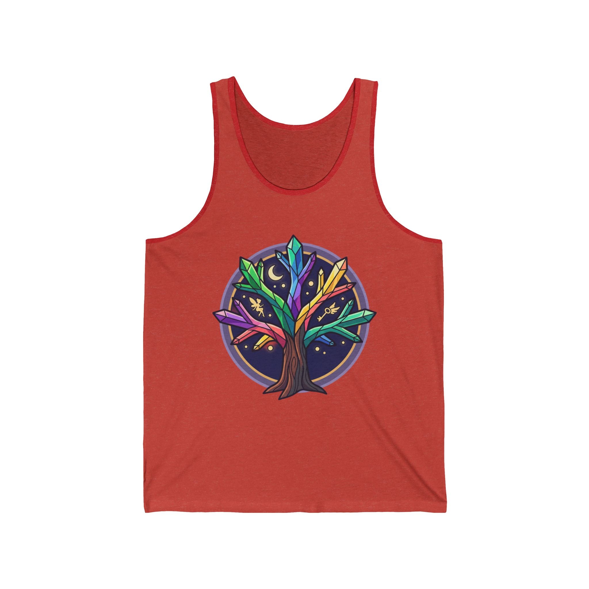 Crystal Tree Tank Top — Colorful Mystical Tree Graphic Tank