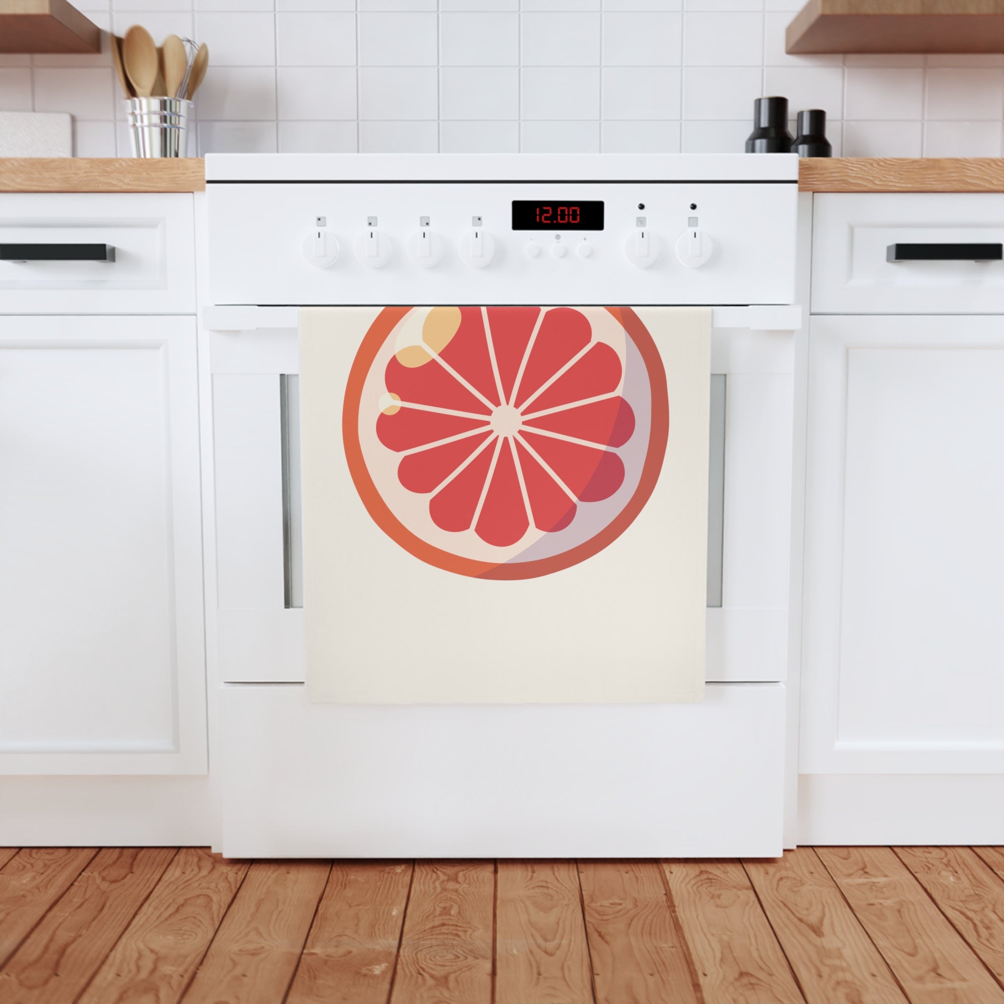 Grapefruit Cotton Tea Towel – Bright Citrus Kitchen Towel