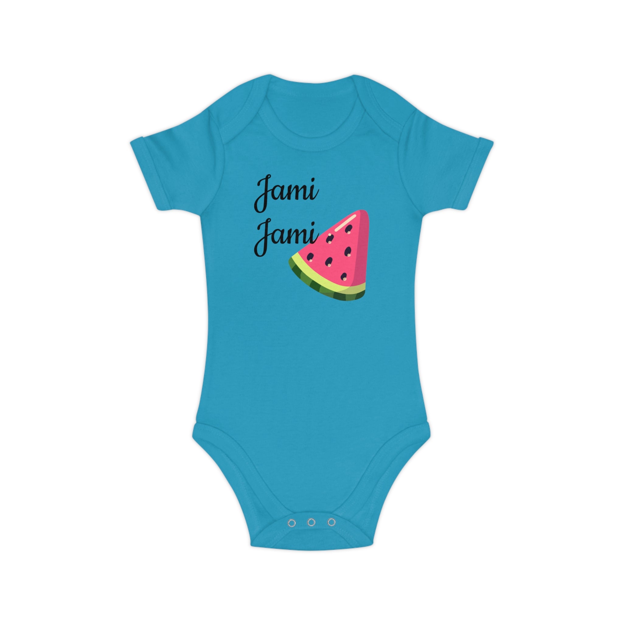 Watermelon Baby Bodysuit - "Jami Jami" Cute Summer Infant Onesie