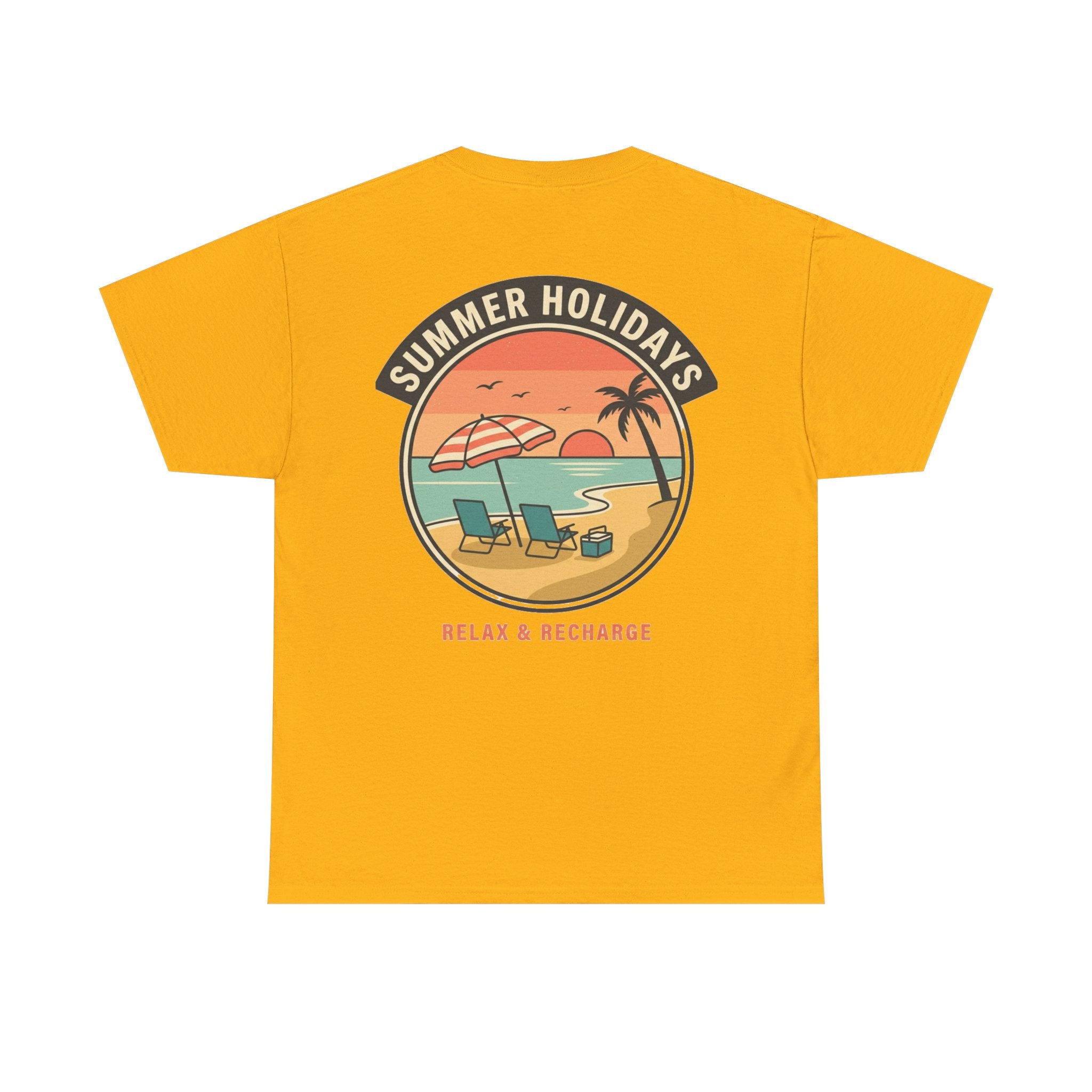 Summer Holidays Beach T‑Shirt — "Relax & Recharge" Graphic Tee