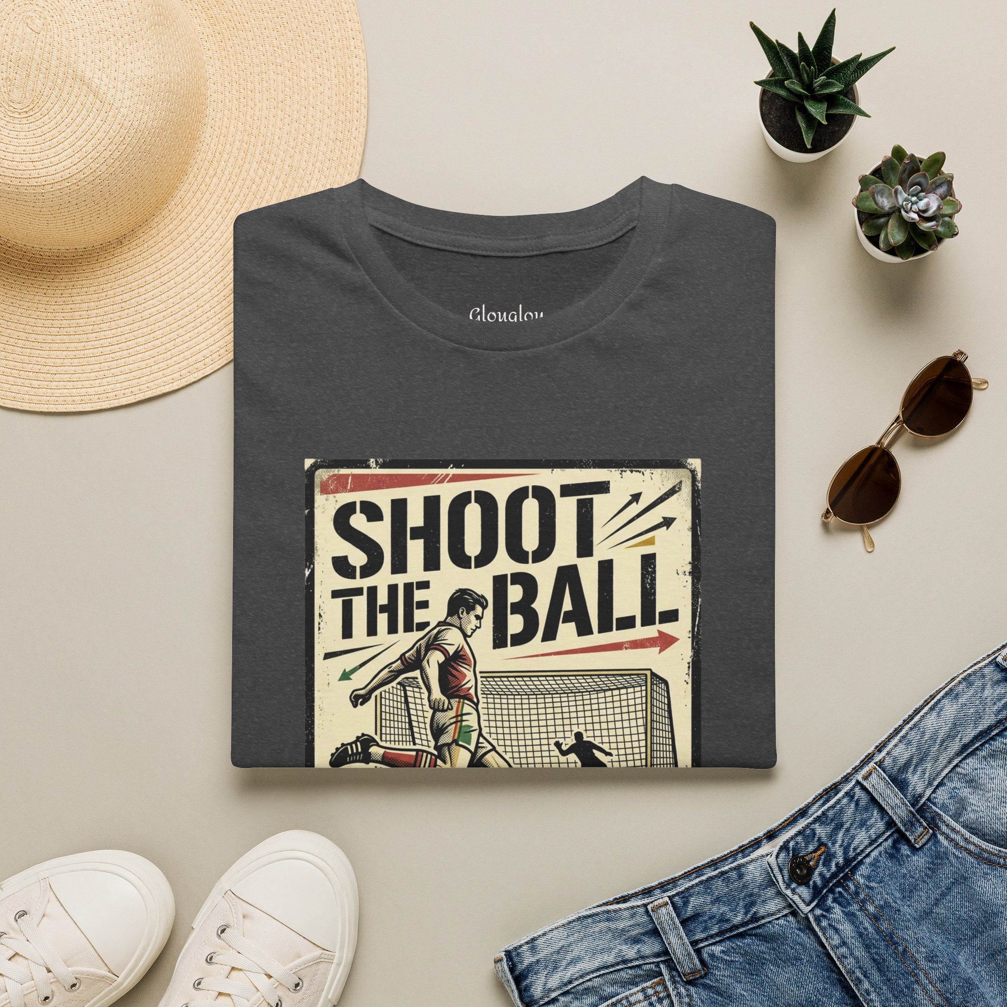 Shoot The Ball Soccer T-Shirt — 'Make The Goal' Vintage Football Tee