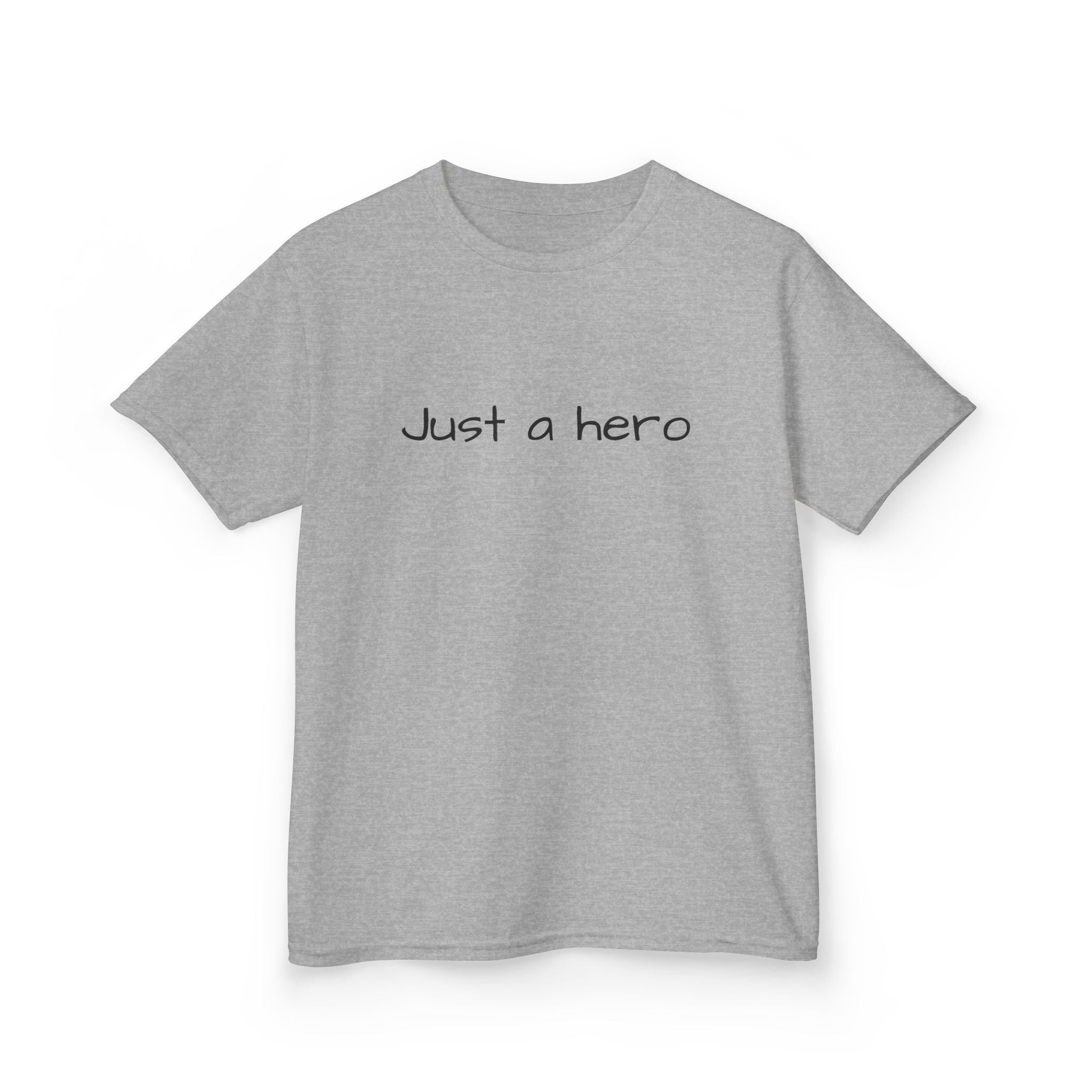 Kids T-Shirt — "Just a hero" Minimalist Children’s Tee, Cute Inspirational Shirt for Boys & Girls, Gift for Kids