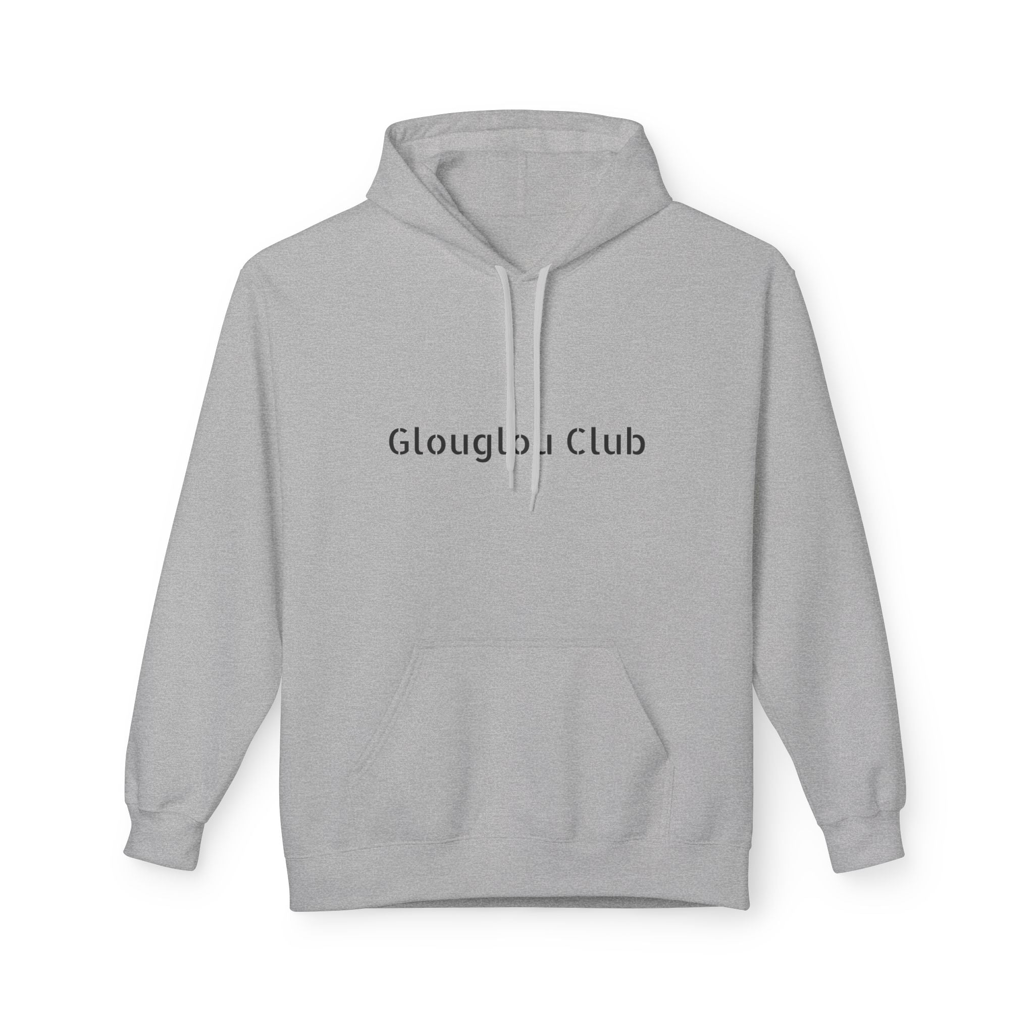 Glouglou Club Hoodie | Minimal Text Logo Pullover