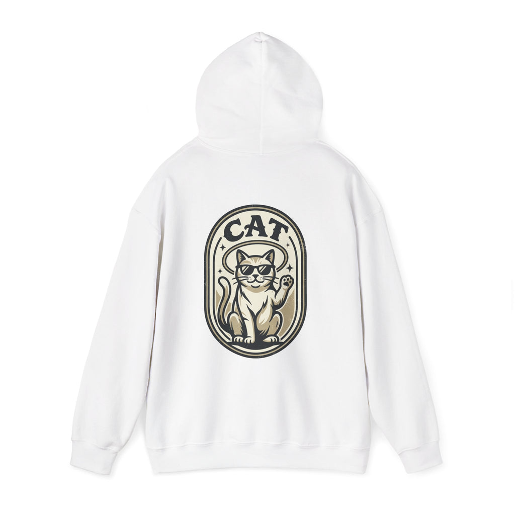 Cat Lucky Paw Hoodie — Retro Cool Cat Graphic Sweatshirt