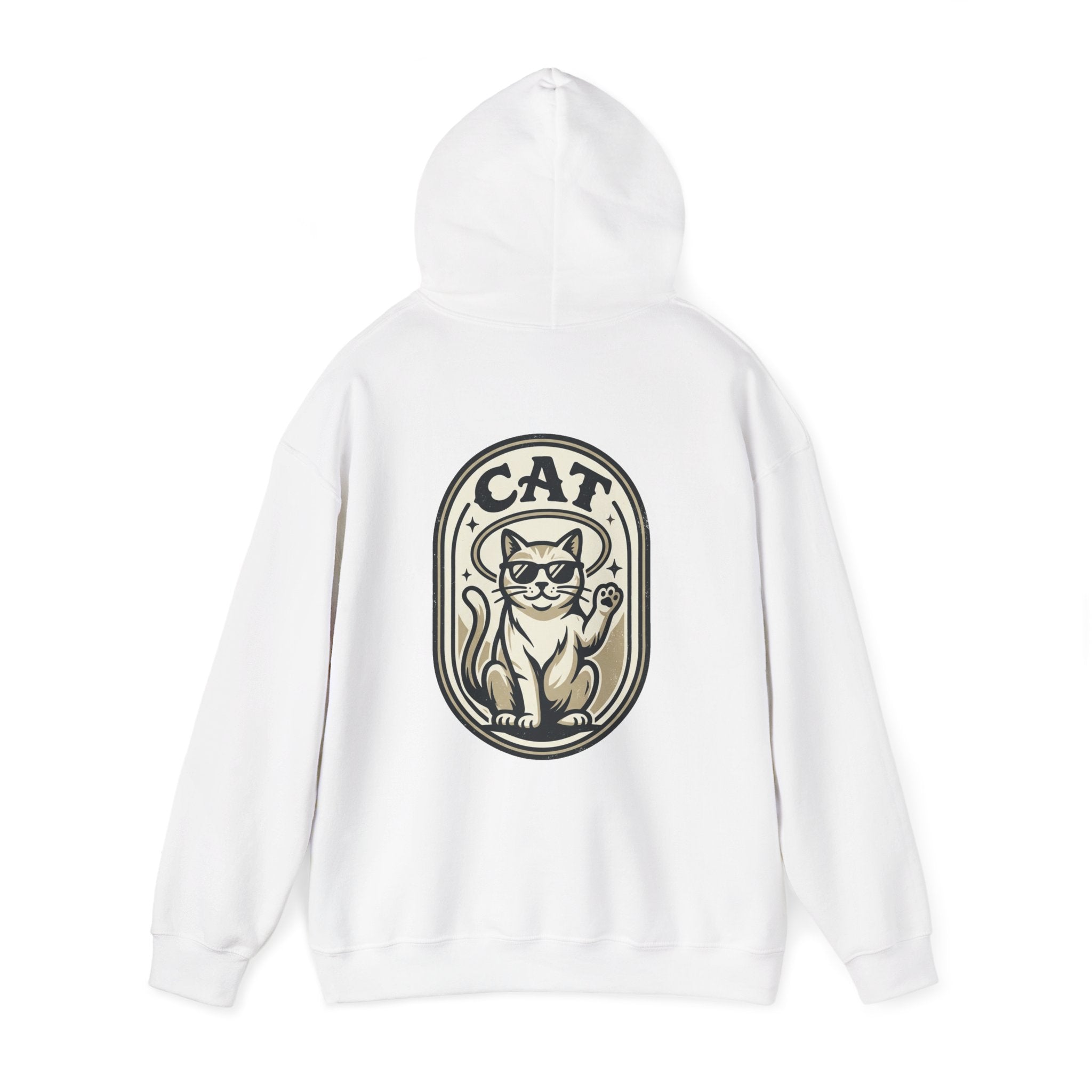 Cat Lucky Paw Hoodie — Retro Cool Cat Graphic Sweatshirt