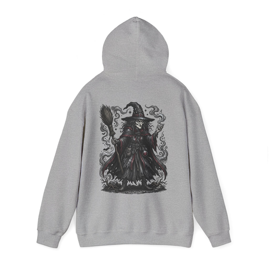 Witch Hunter Hoodie — Dark Fantasy Grim Reaper Back Graphic