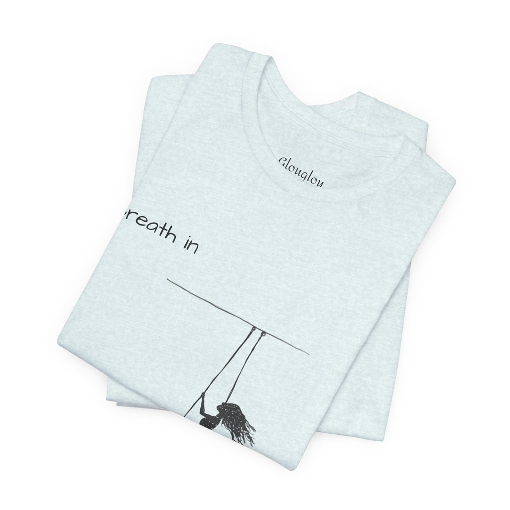 Breath In Breath Out climber tee | Climbing silhouette shirt