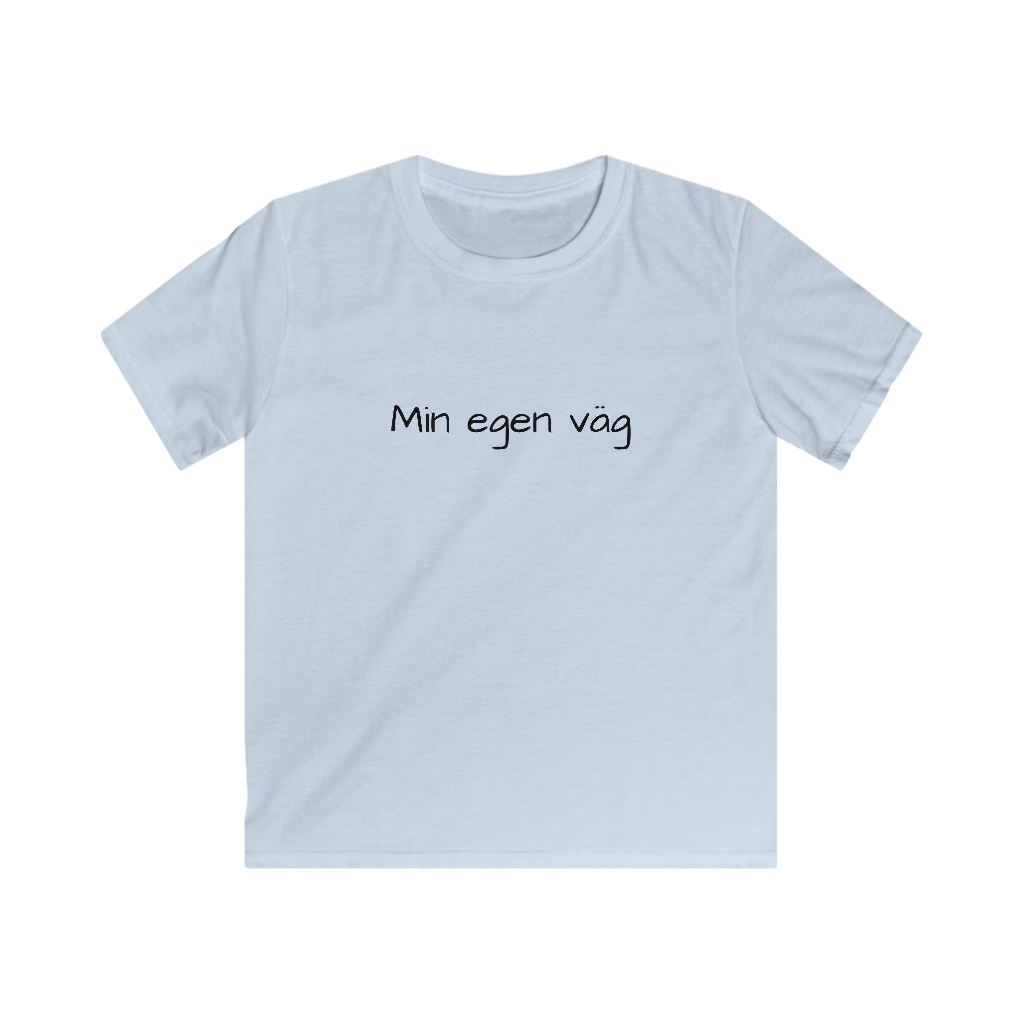 Kids T-Shirt - "Min egen väg" Minimalist Swedish Graphic Tee for Kids