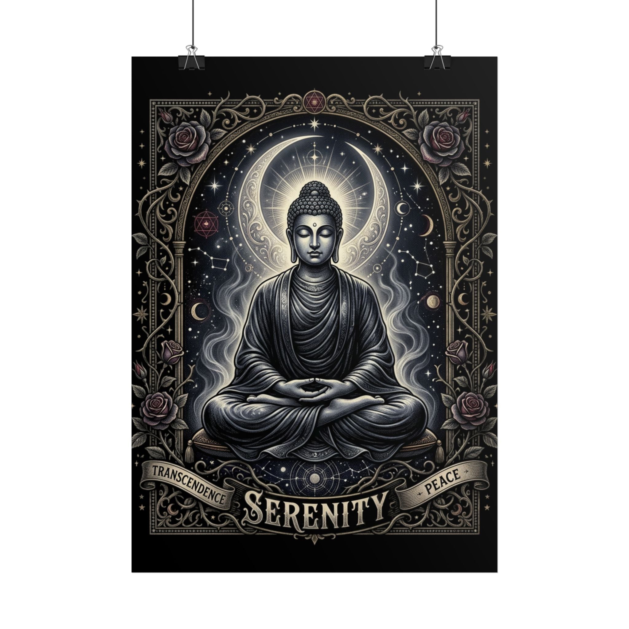 Buddha Serenity Poster — Meditation Wall Art for Calm & Peace