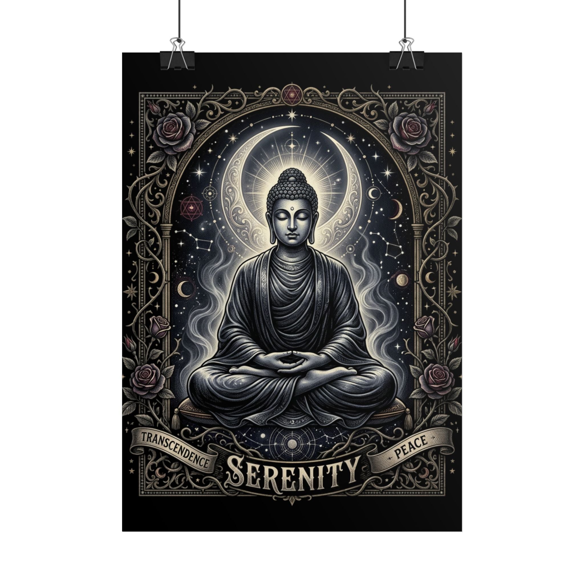 Buddha Serenity Poster — Meditation Wall Art for Calm & Peace