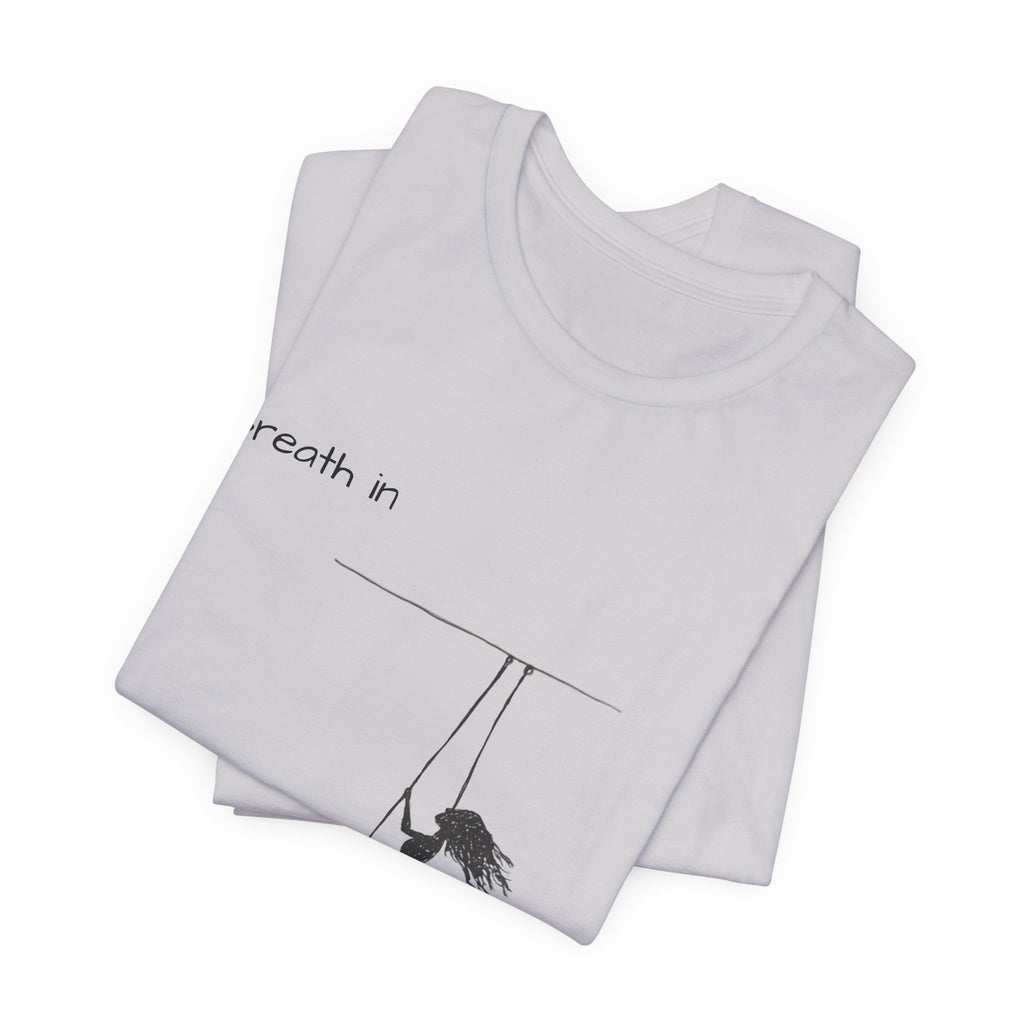 Breath In Breath Out climber tee | Climbing silhouette shirt