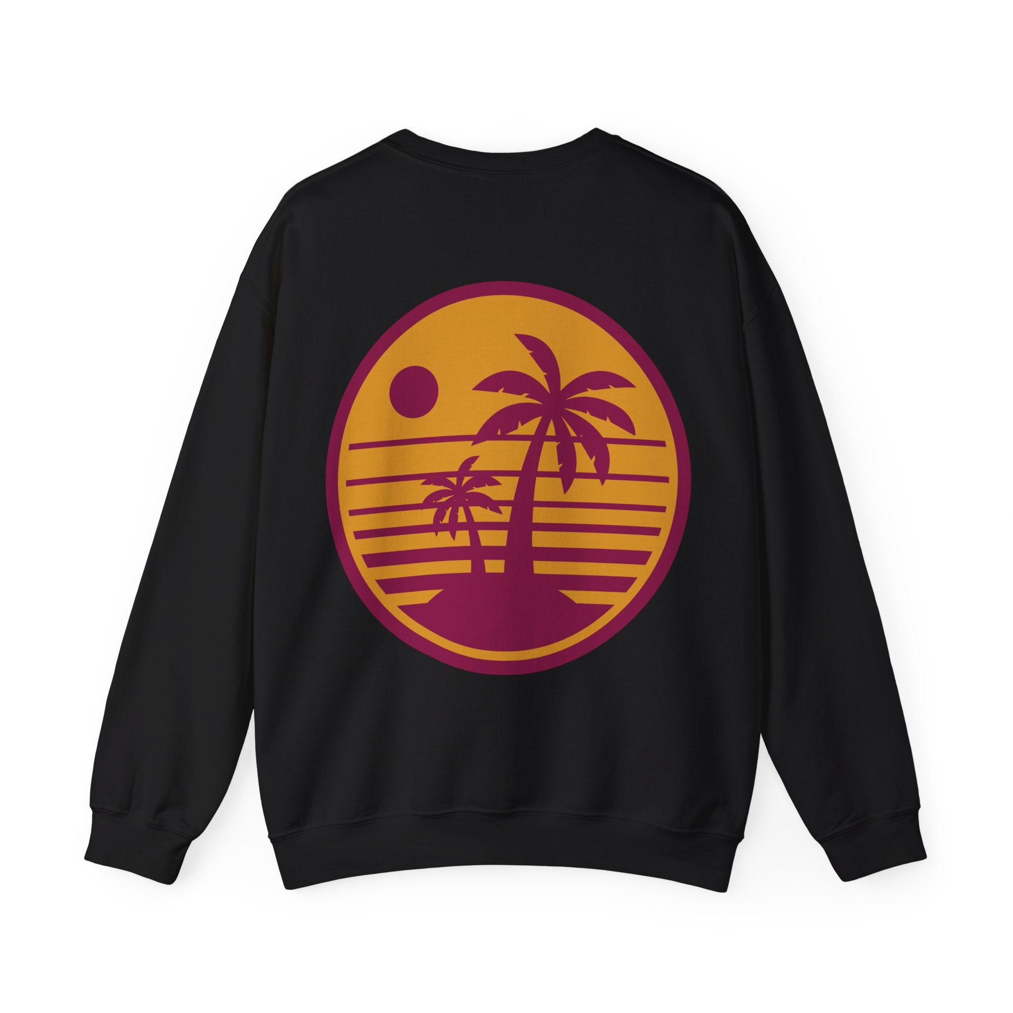 Crewneck Sweatshirt — 'I’m OK' Palm Sunset Graphic