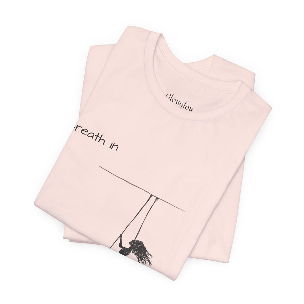 Breath In Breath Out climber tee | Climbing silhouette shirt
