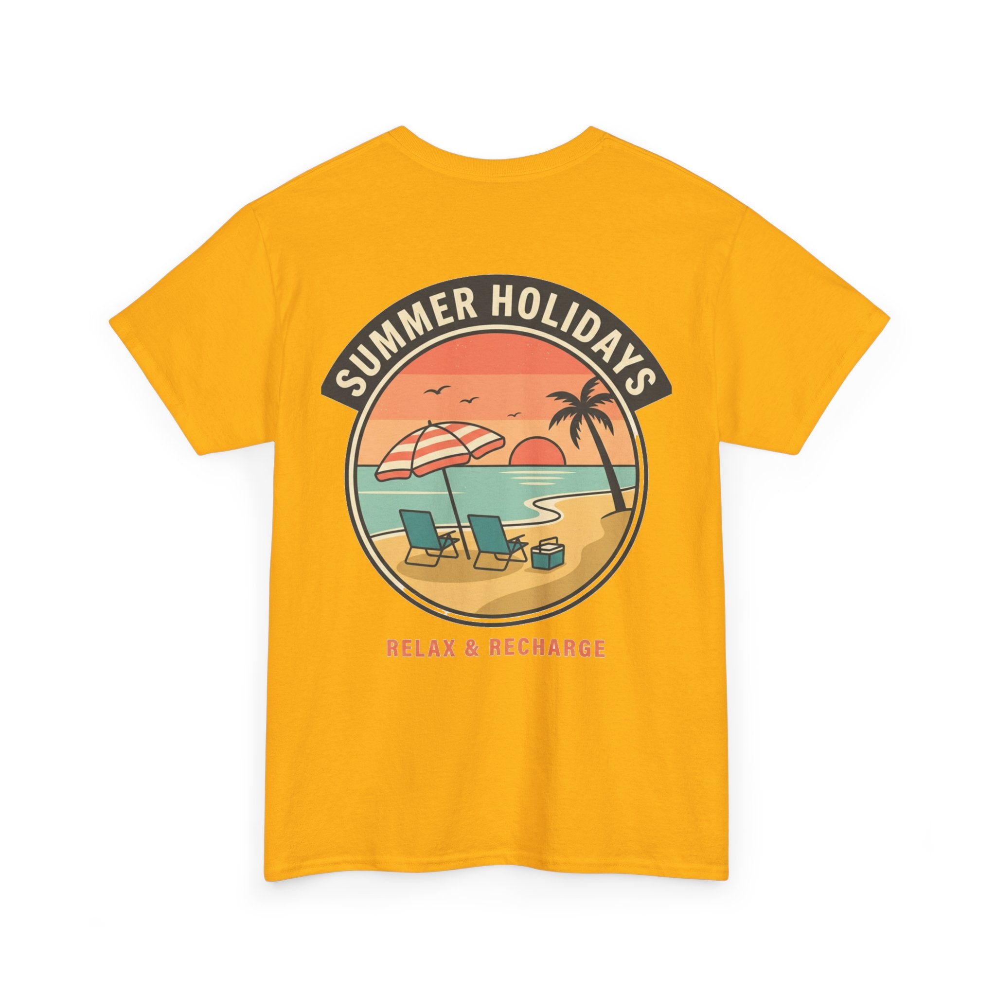 Summer Holidays Beach T‑Shirt — "Relax & Recharge" Graphic Tee