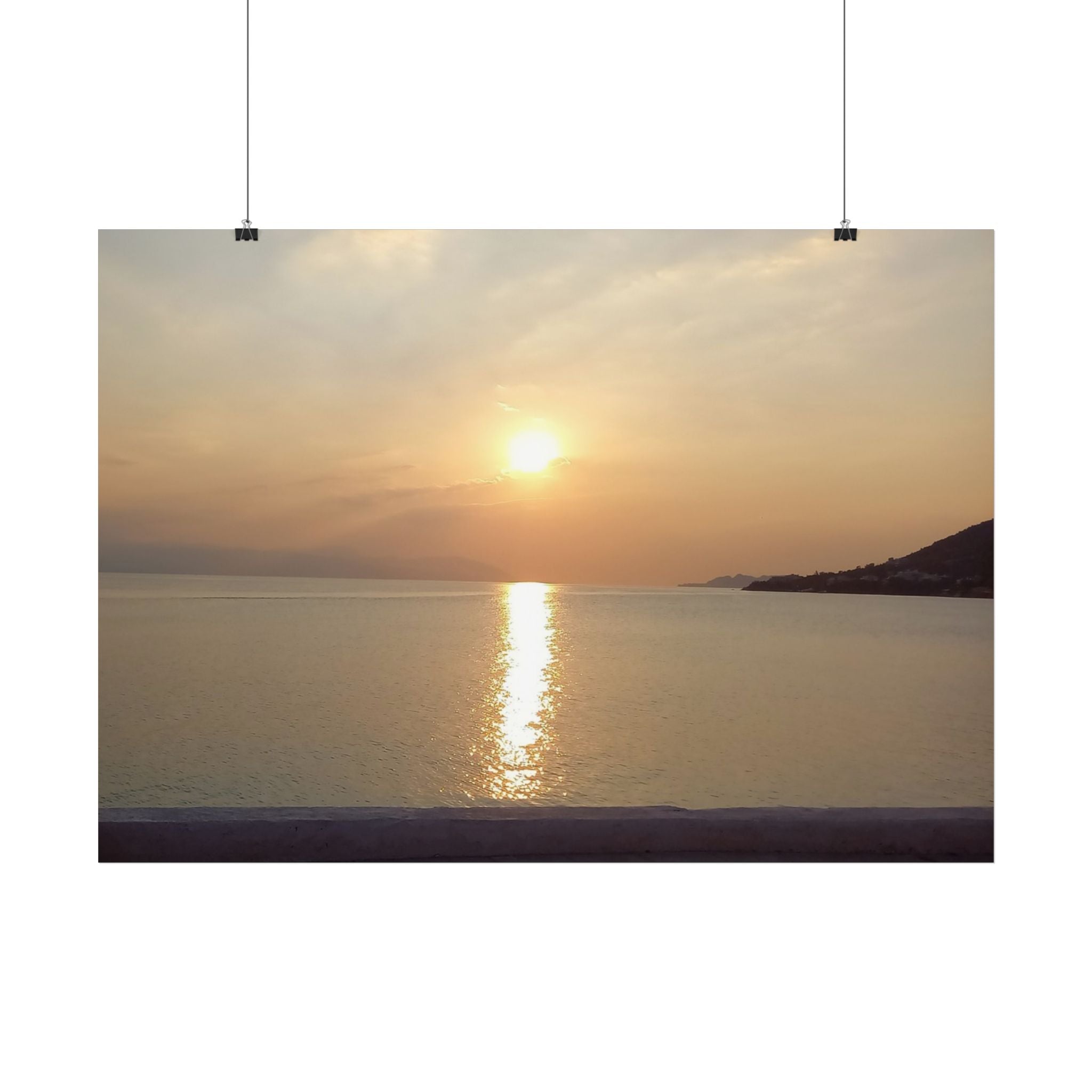 Sunset Seascape Poster — Tranquil Beach Wall Art