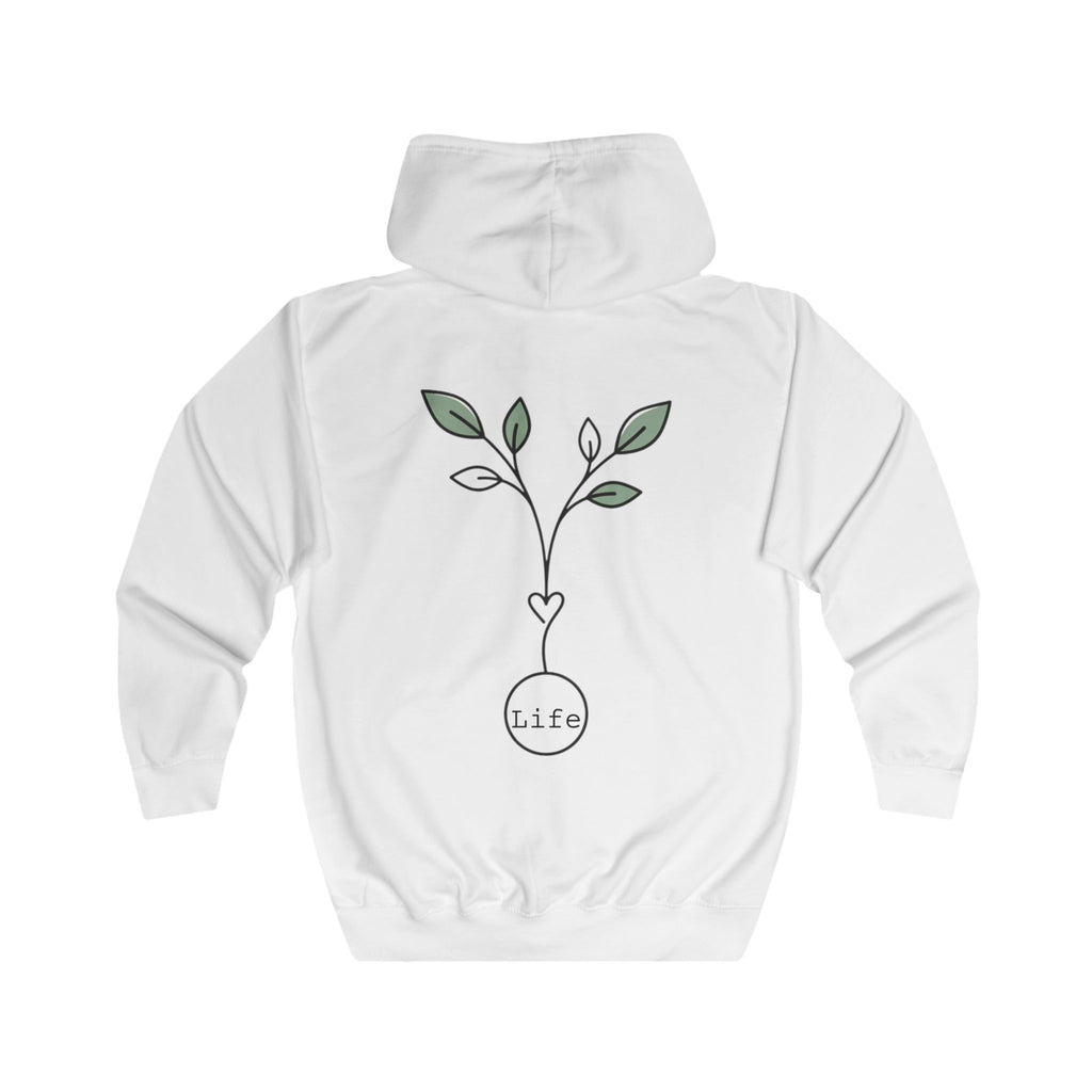 Empowered Woman Zip Hoodie — "I've Got the Power" Minimal Line Art