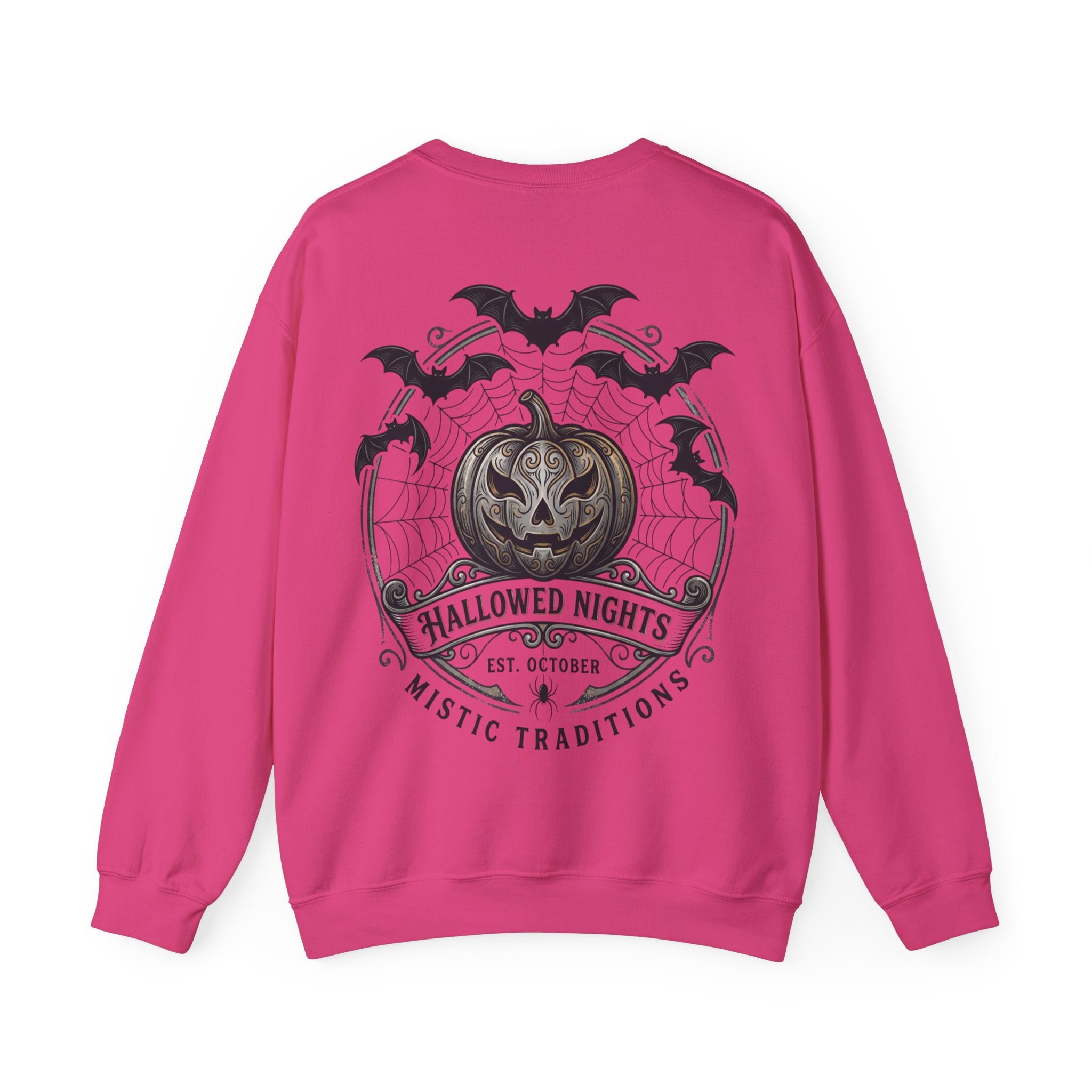 Halloween Pumpkin Crewneck Sweatshirt — "Hallowed Nights" Mystic Traditions