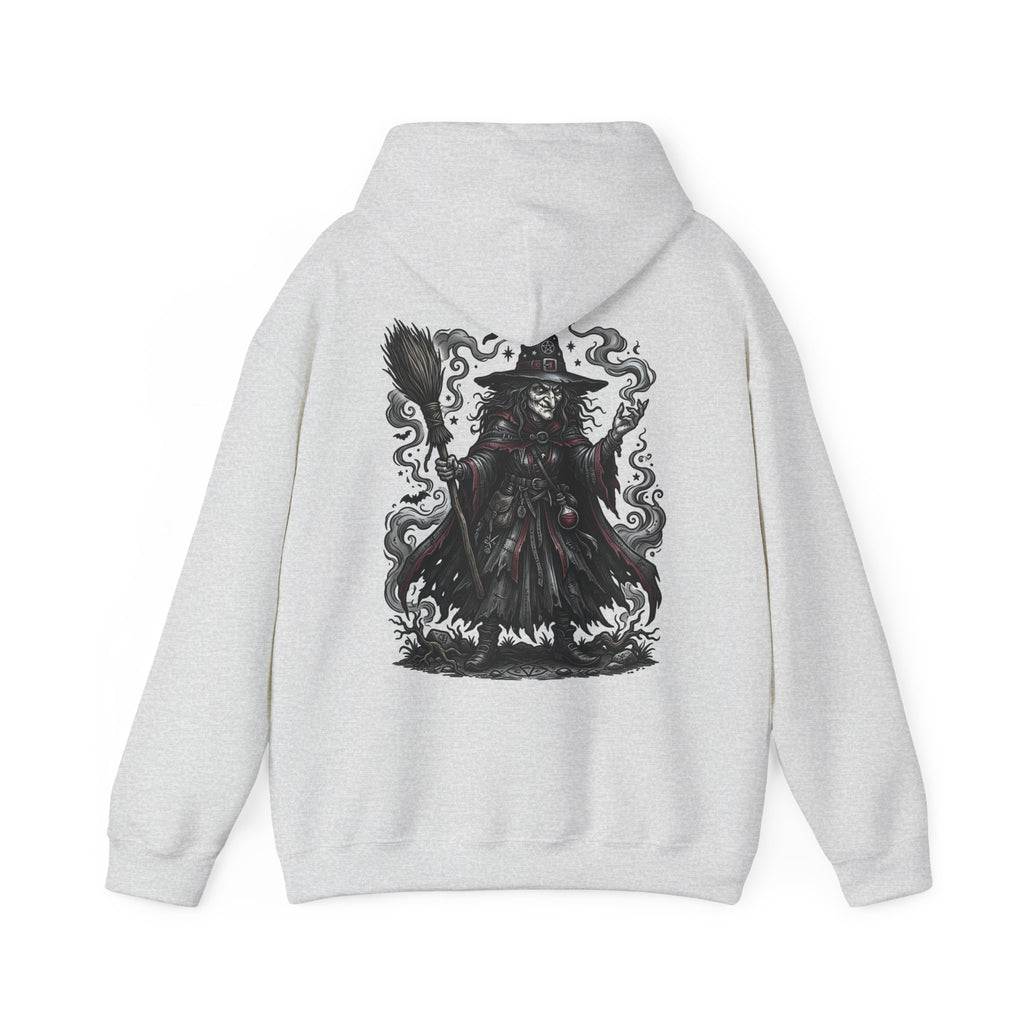 Witch Hunter Hoodie — Dark Fantasy Grim Reaper Back Graphic